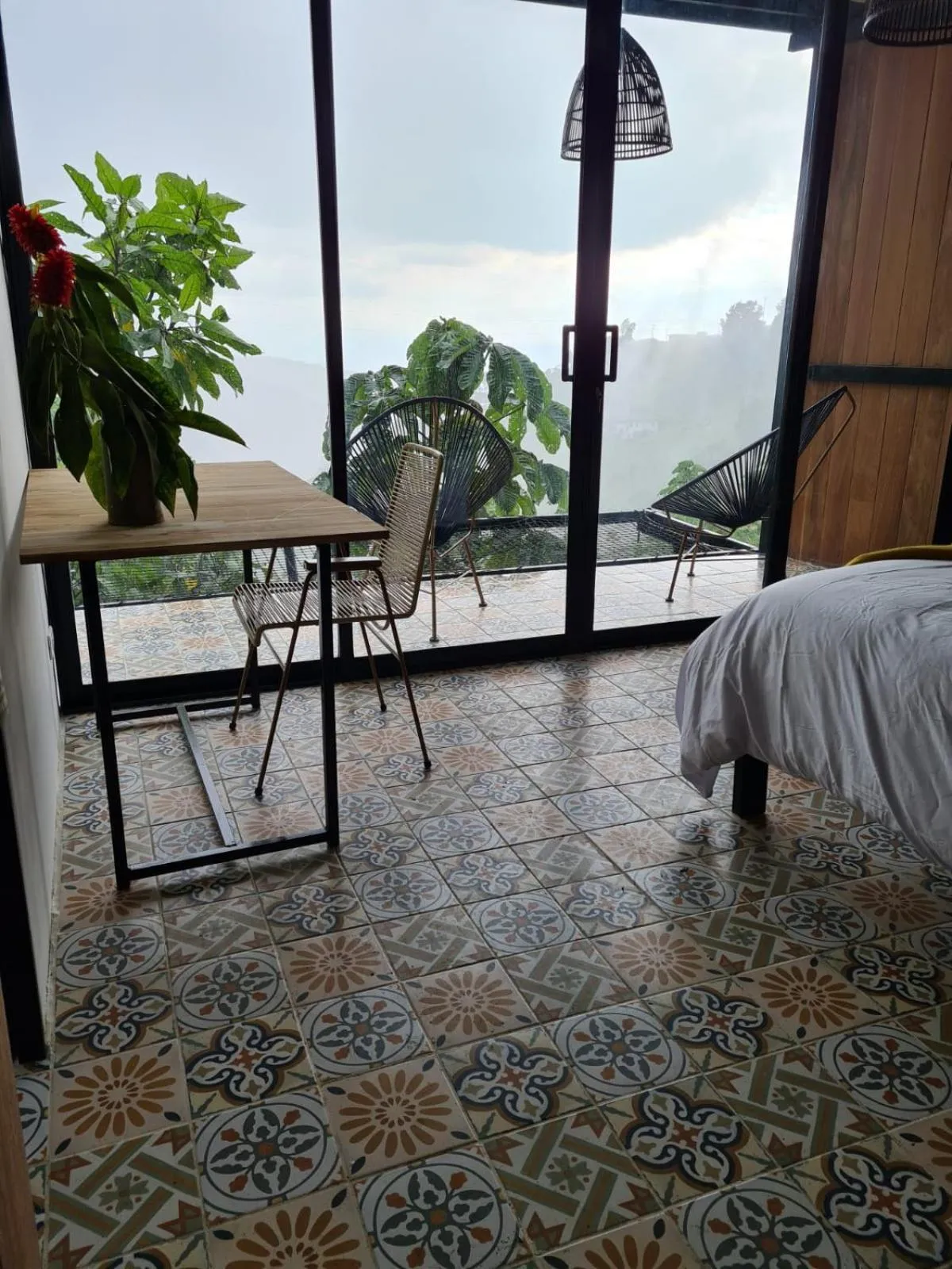 Balcony/Terrace, Bed in Lodge Paraíso Verde