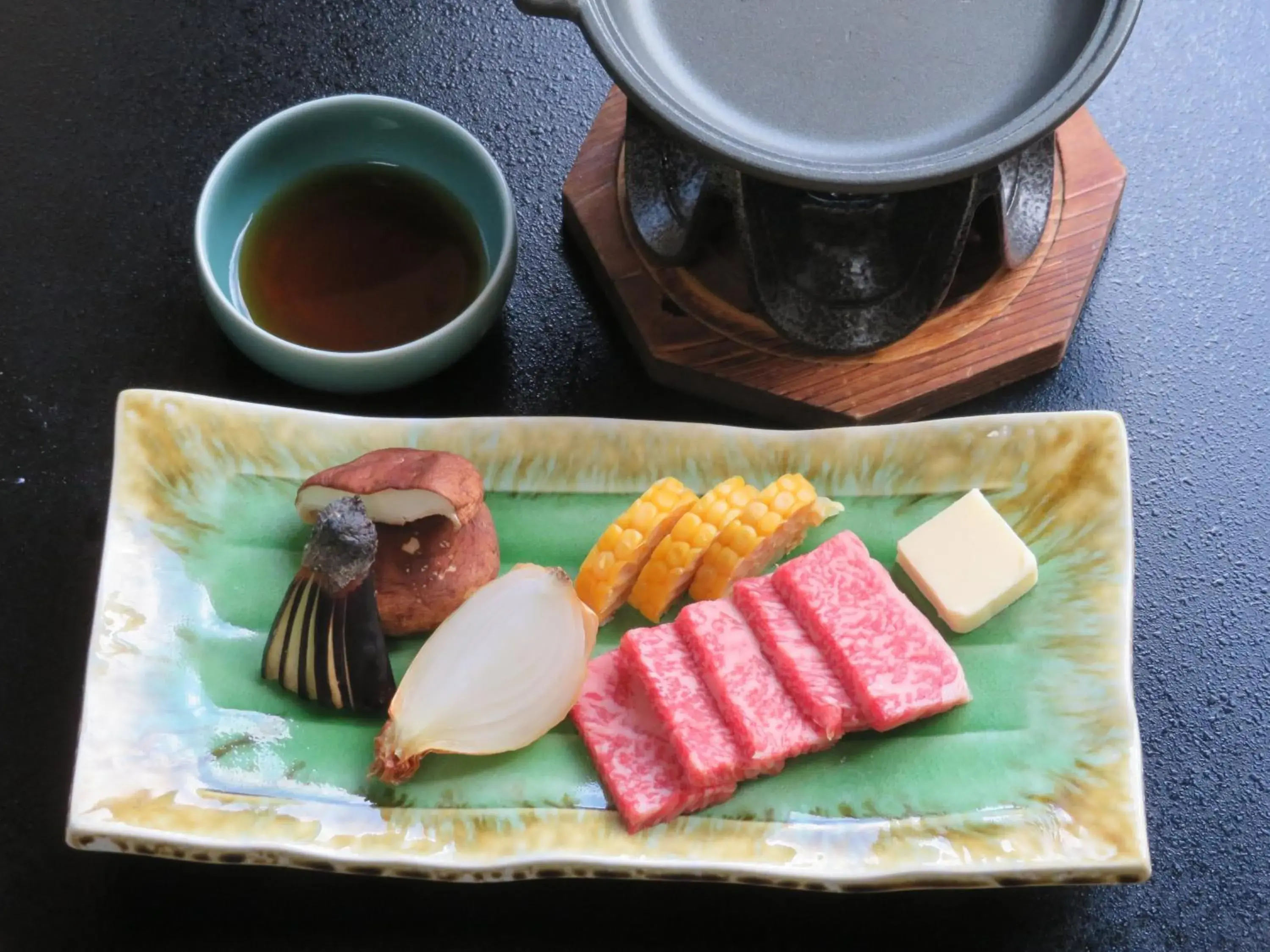 Food close-up in Kashoutei Hanaya Food close-up in Kashoutei Hanaya