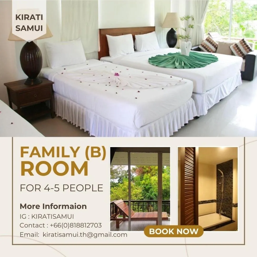 Bed in Kirati Beach Resort