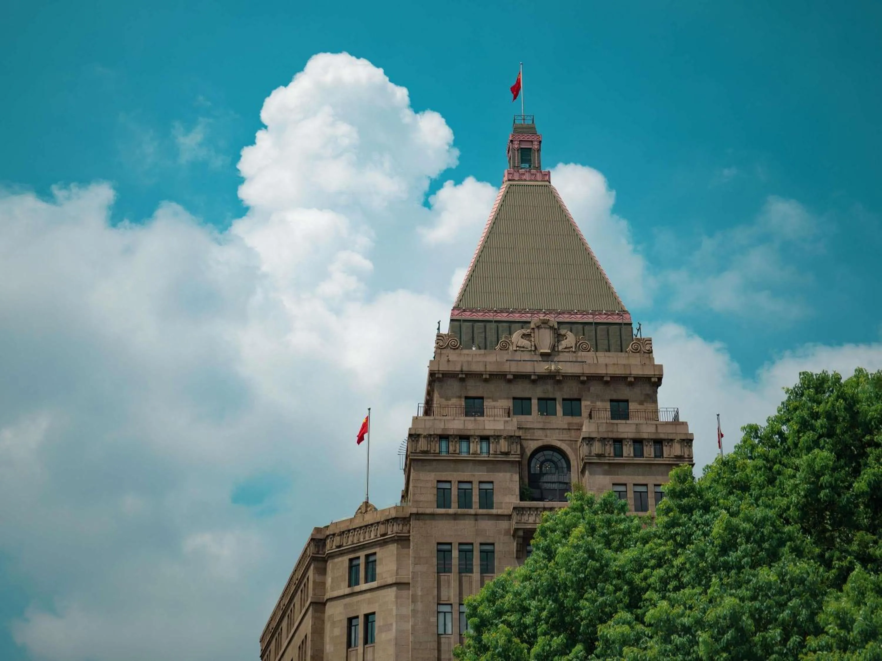 Property building in Fairmont Peace Hotel on the Bund
