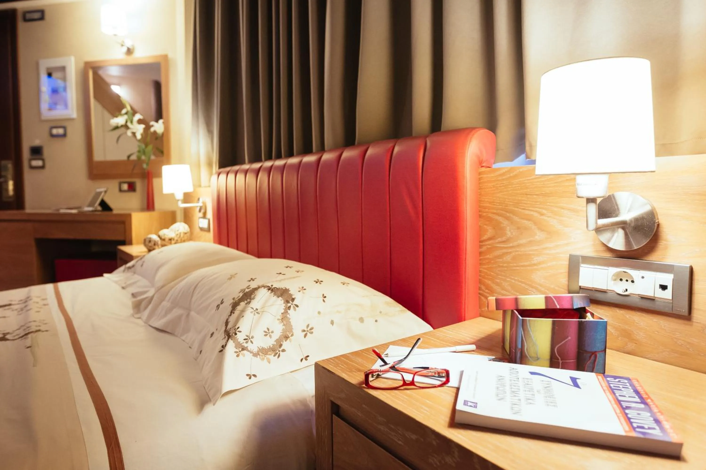 Decorative detail, Bed in Alexandros Boutique Hotel