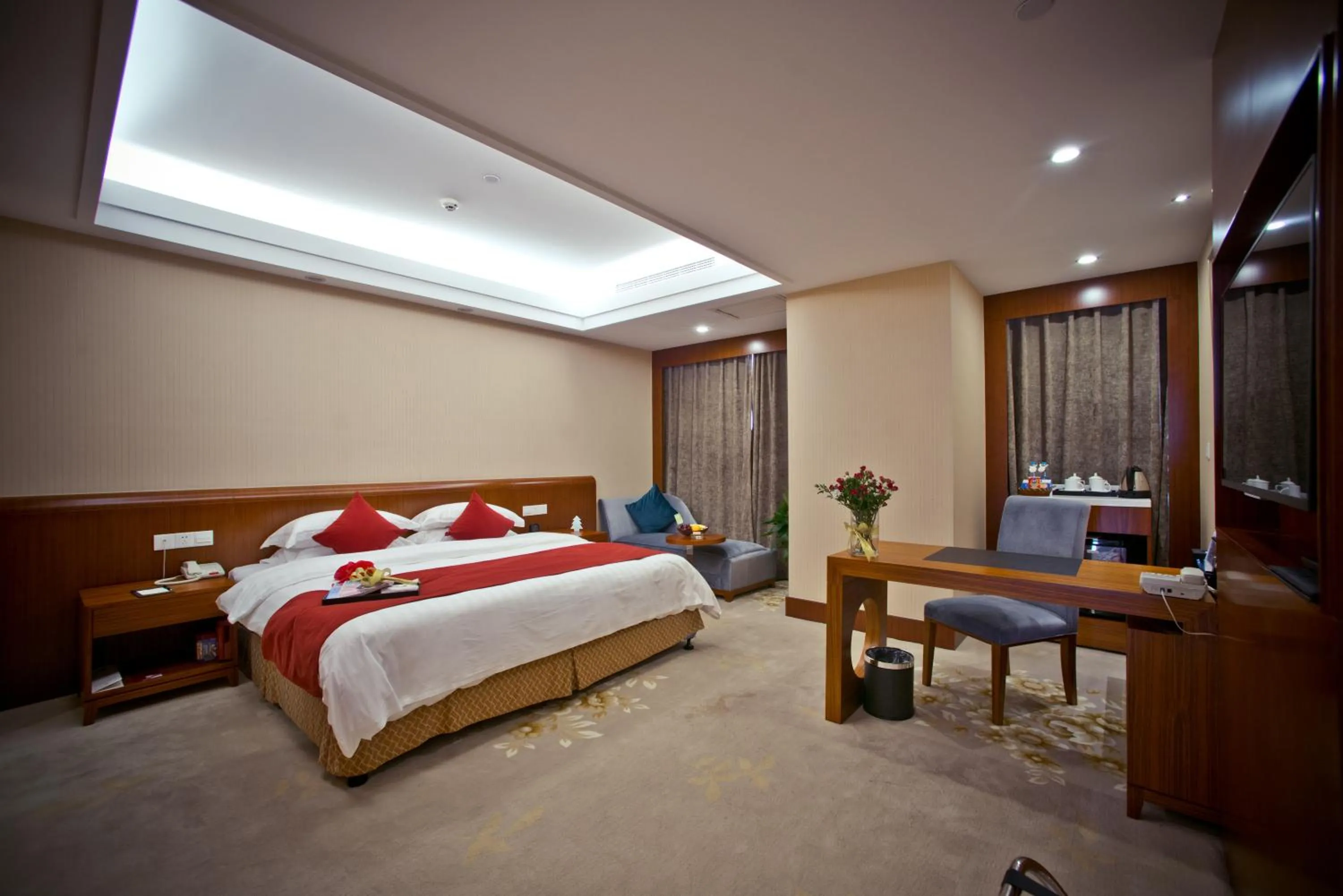 Bed in Huafang Jinling International Hotel Zhangjiagang