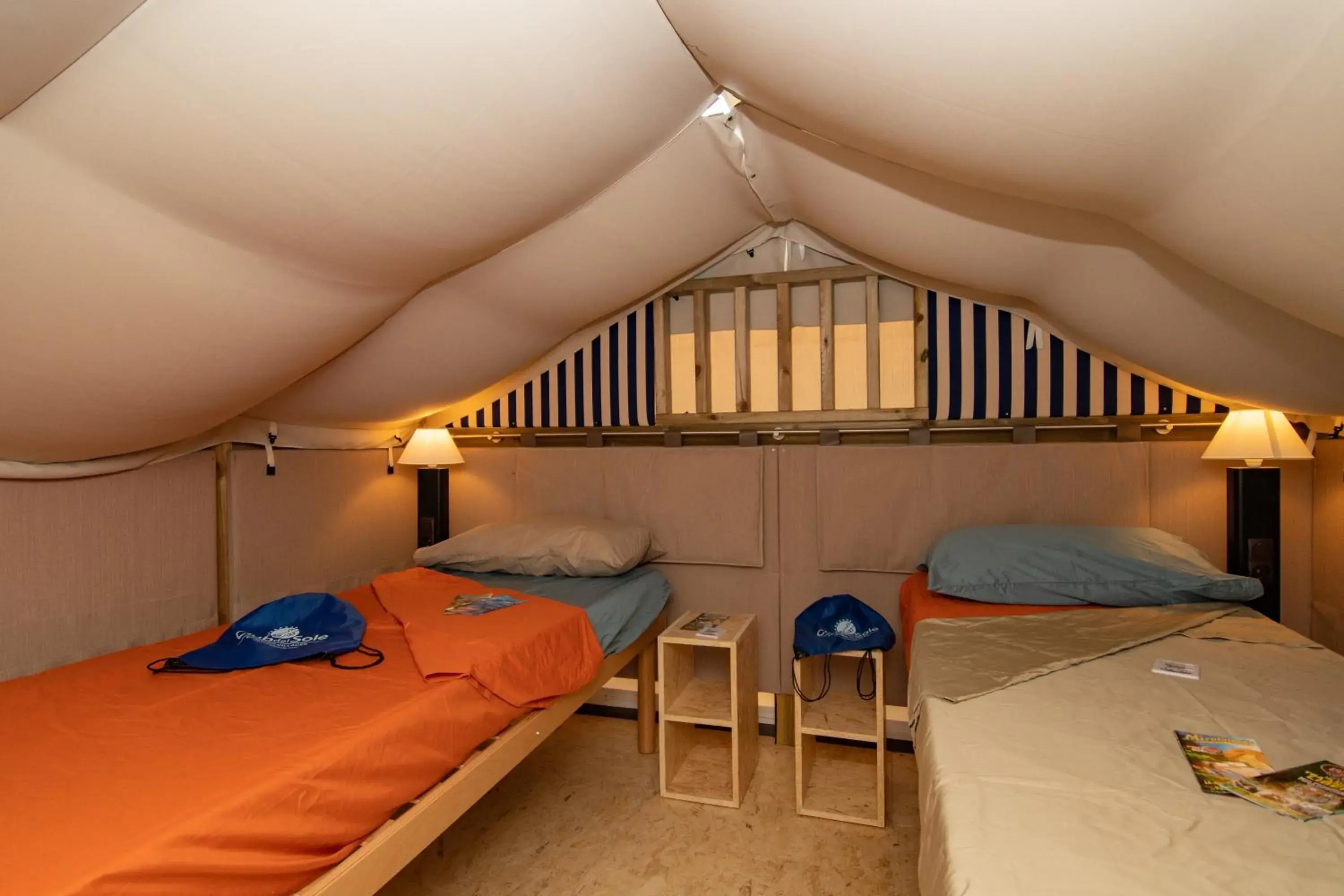 Bed in Club del Sole Adriano Family Camping Village Bed in Club del Sole Adriano Family Camping Village