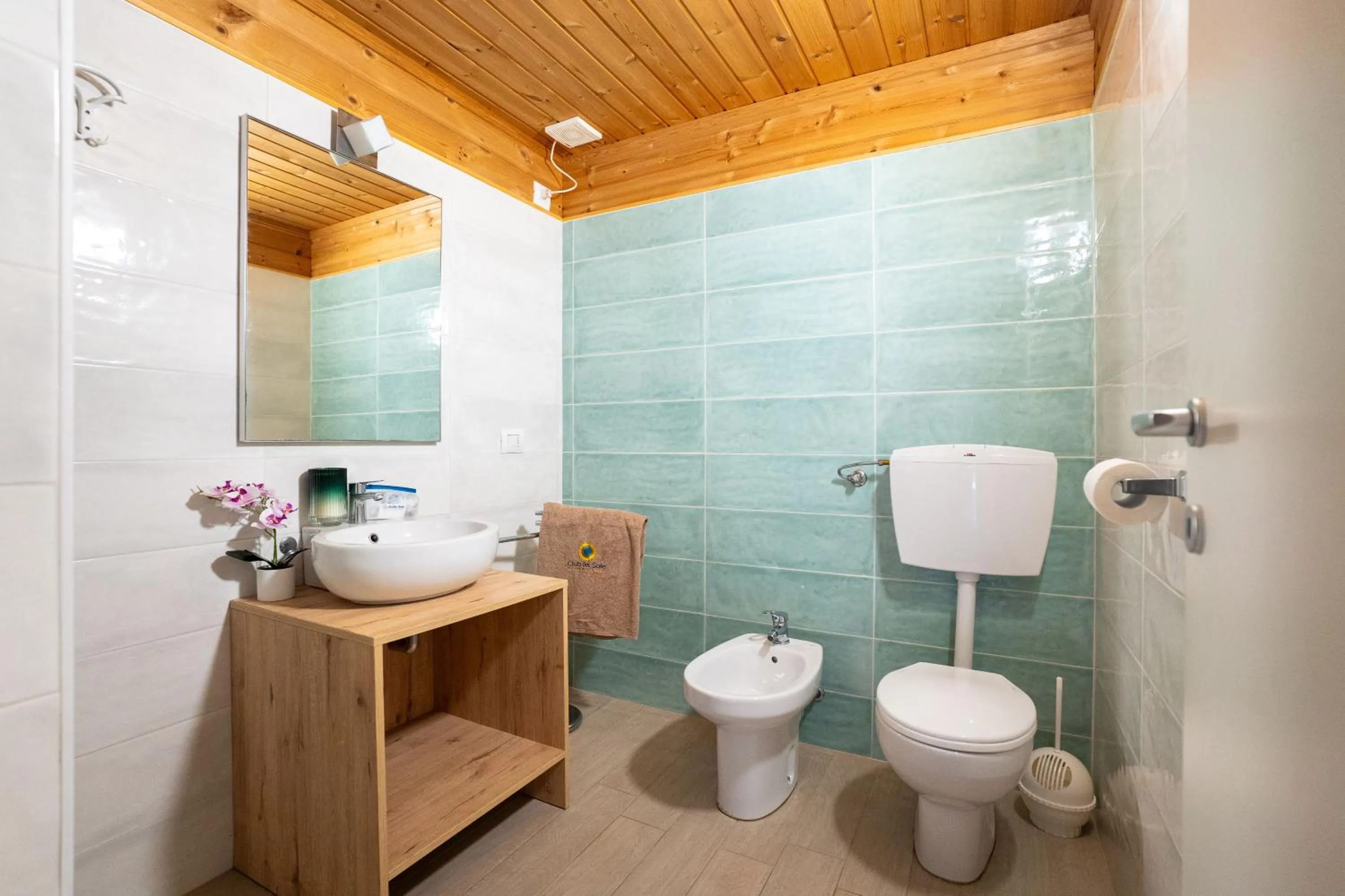 Bathroom in Club del Sole Adriano Family Camping Village