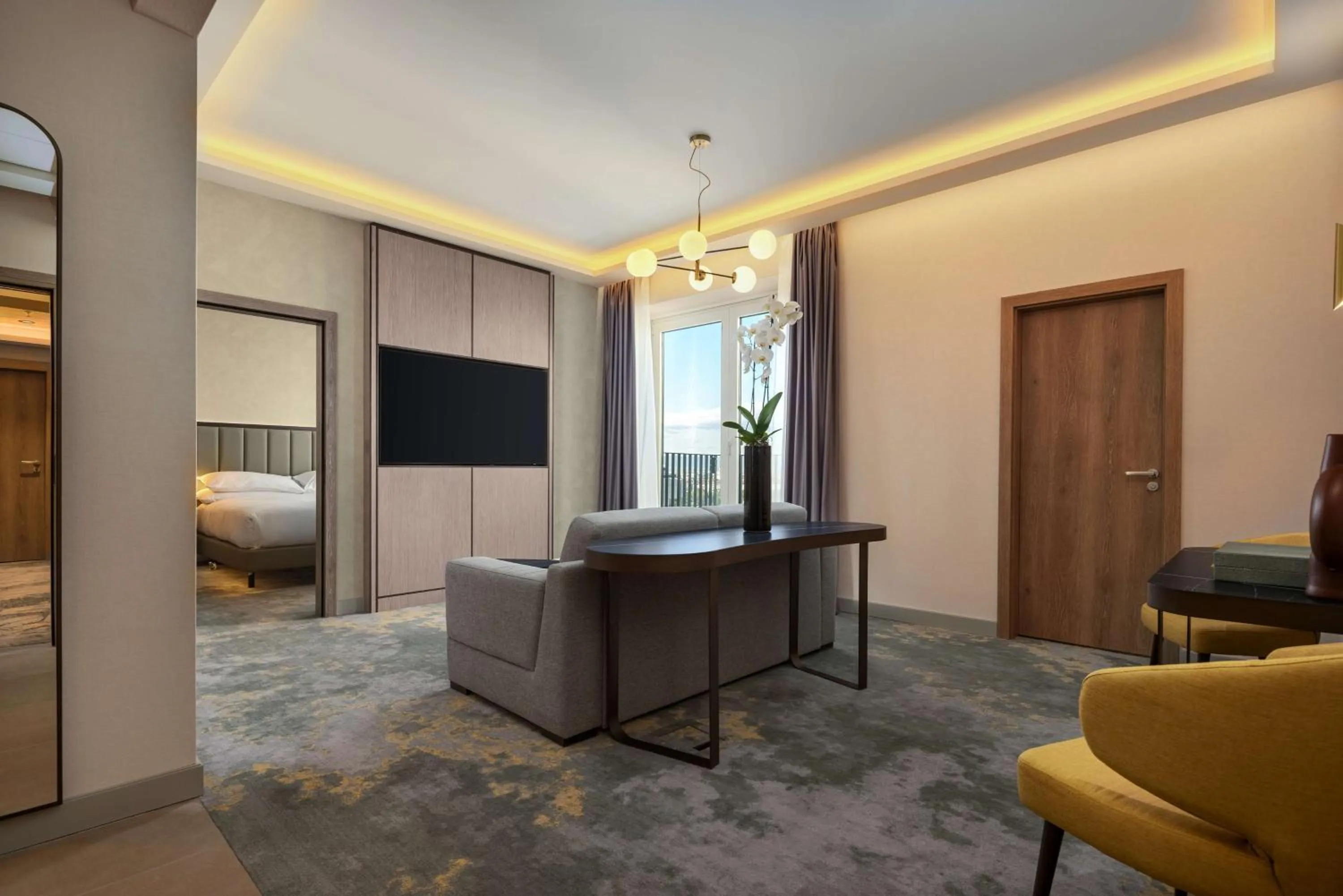 TV and multimedia, Bed in Hilton Sofia