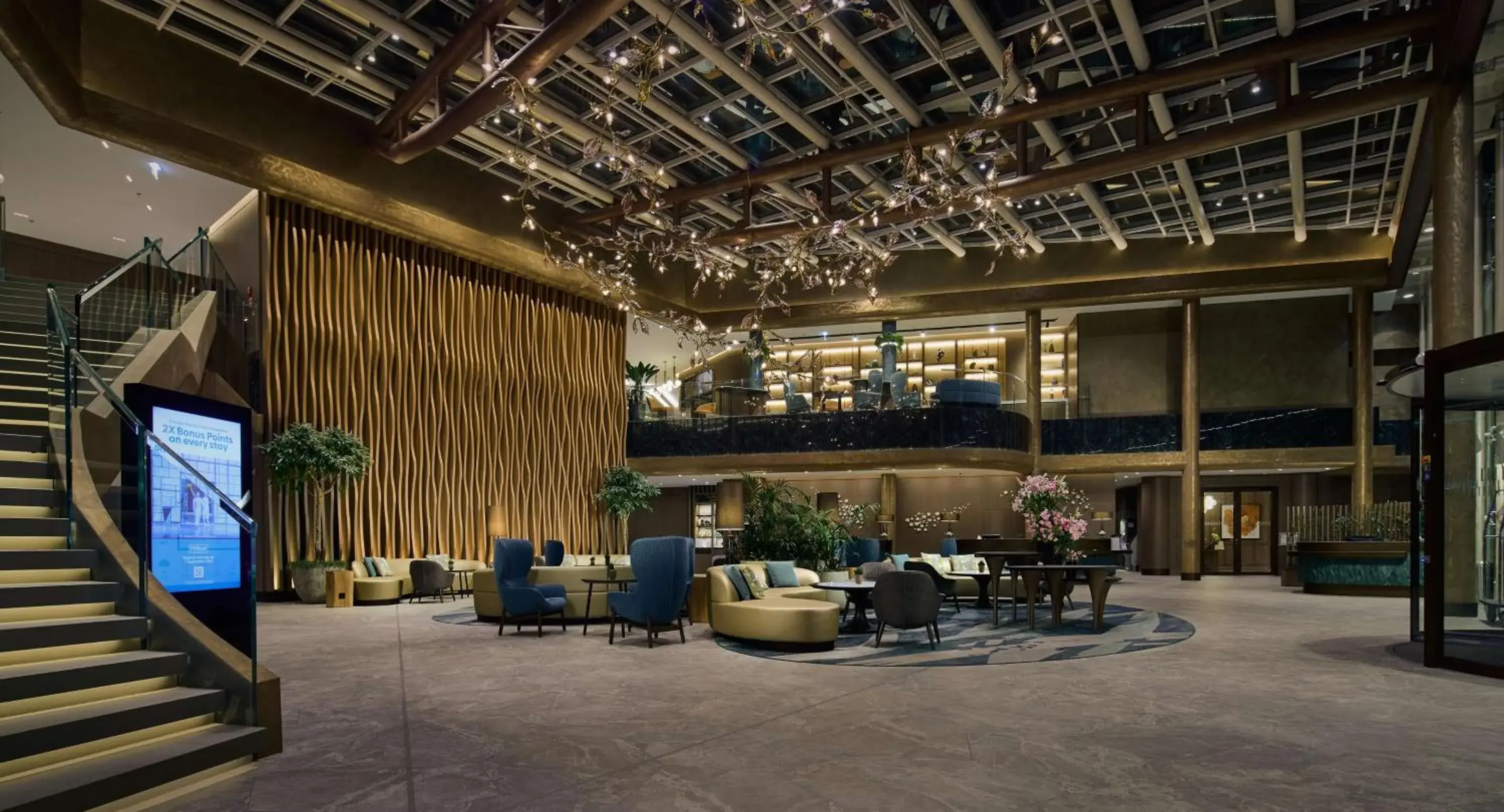 Lobby or reception in Hilton Sofia Lobby or reception in Hilton Sofia