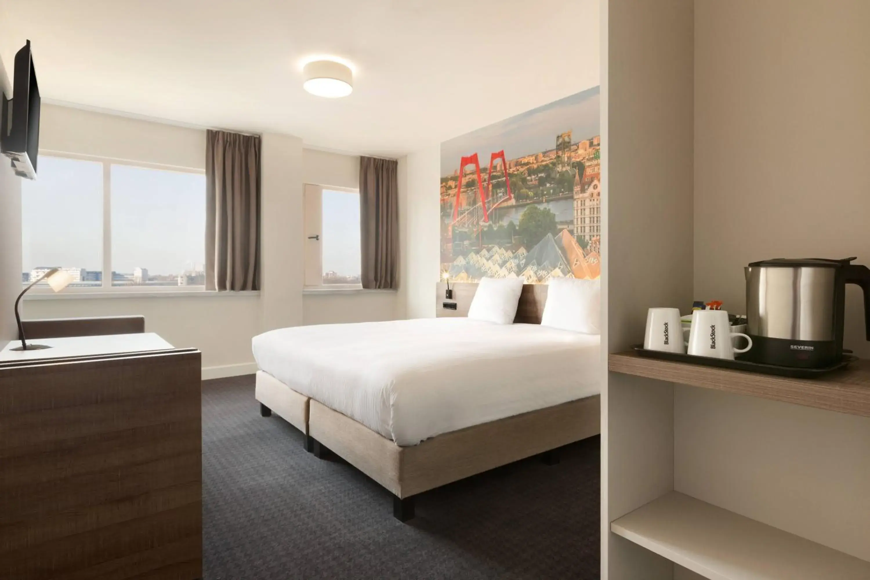 Bed in Rotterdam Teleport Hotel Bed in Rotterdam Teleport Hotel