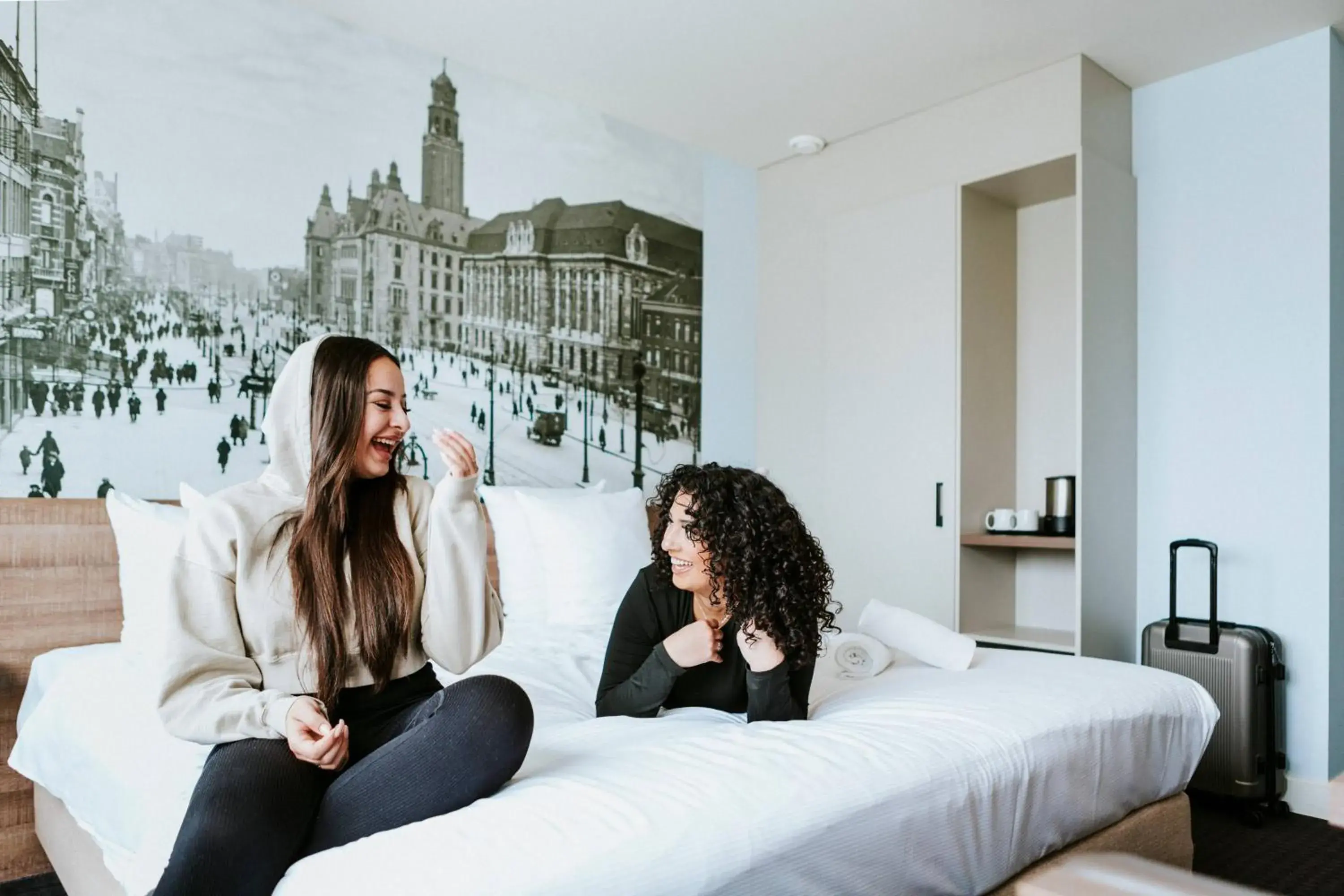 Bed in Rotterdam Teleport Hotel Bed in Rotterdam Teleport Hotel