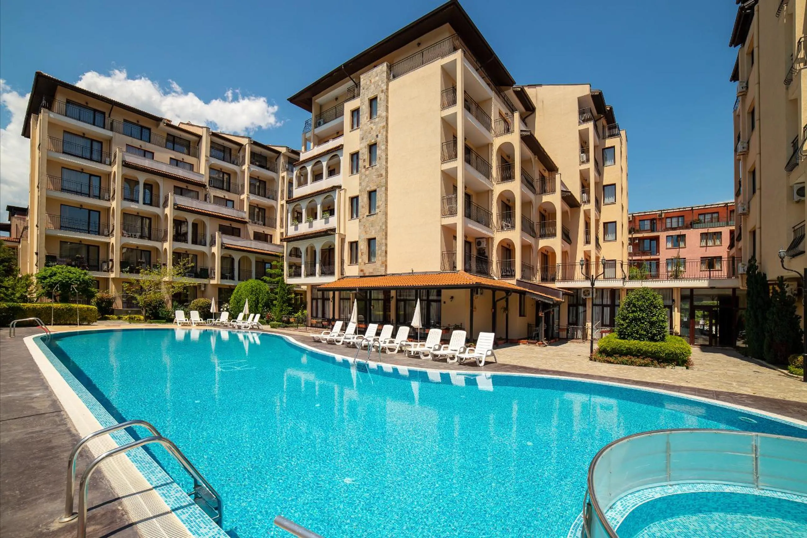 Pool view in Apartment Tourist Complex Rose Village
