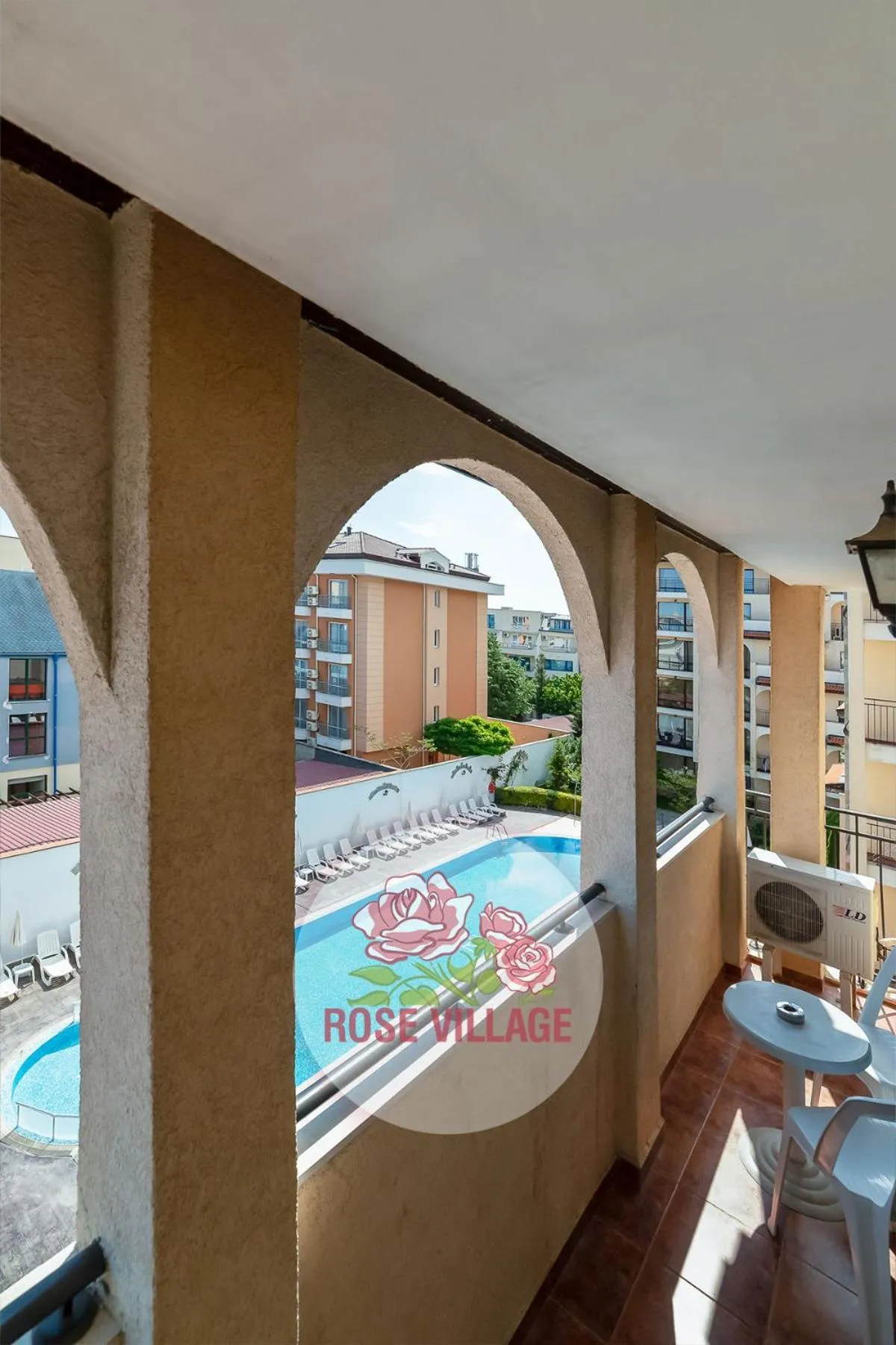 Patio in Apartment Tourist Complex Rose Village