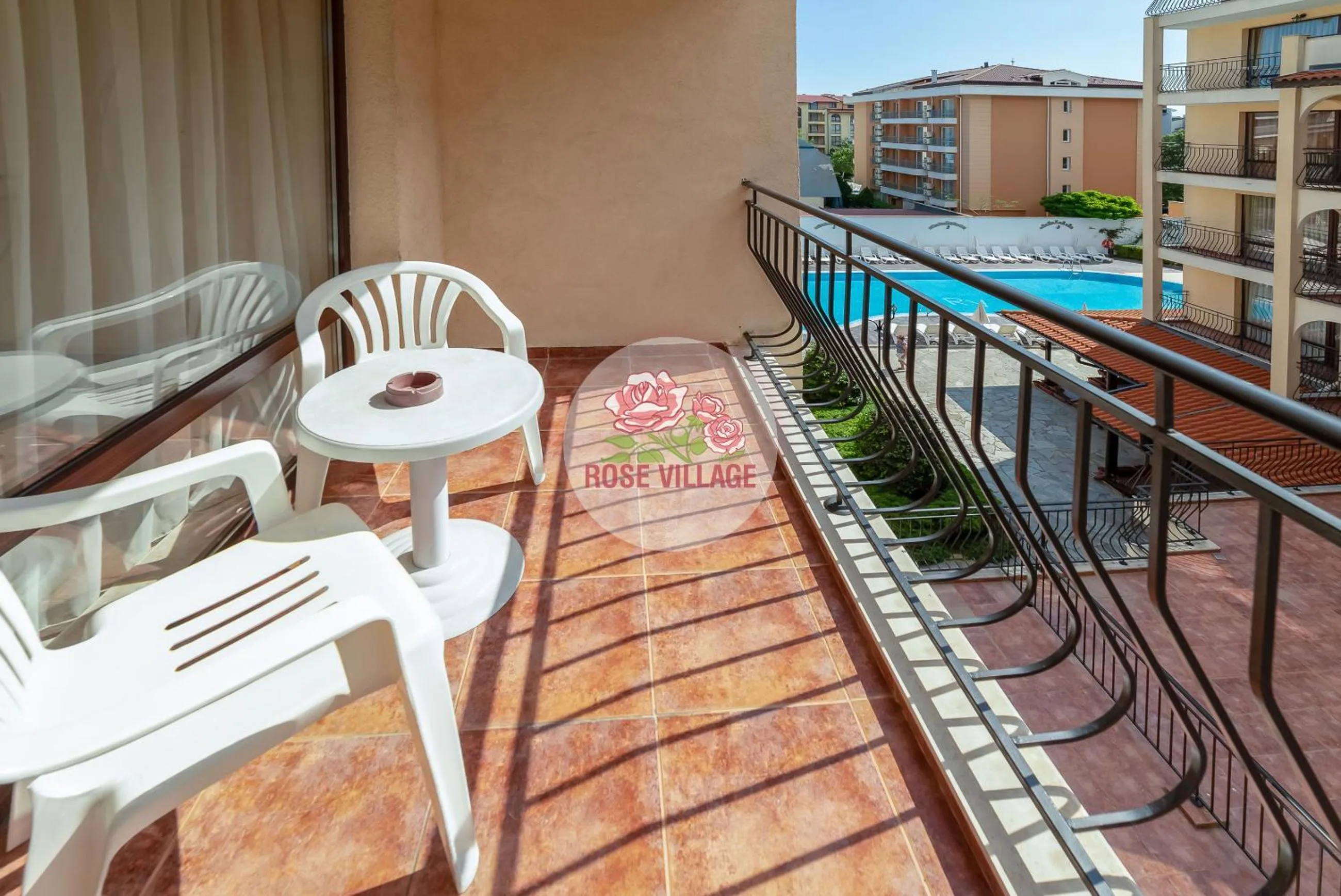 Patio in Apartment Tourist Complex Rose Village