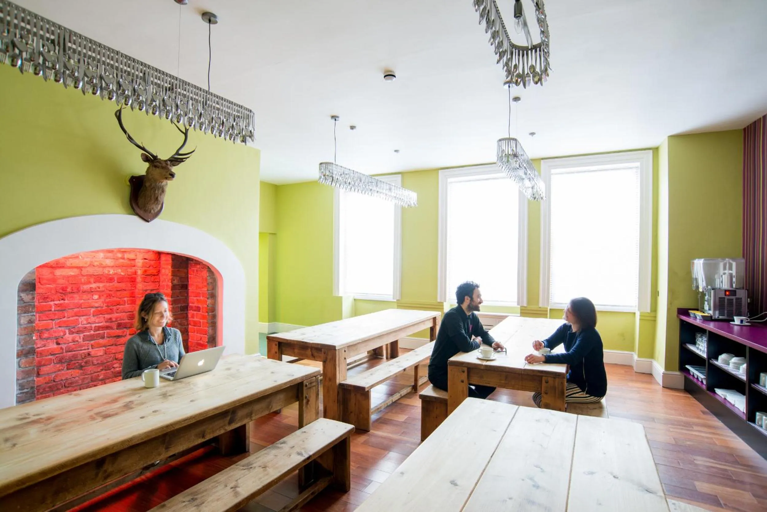 Communal lounge/ TV room in Safestay York Micklegate