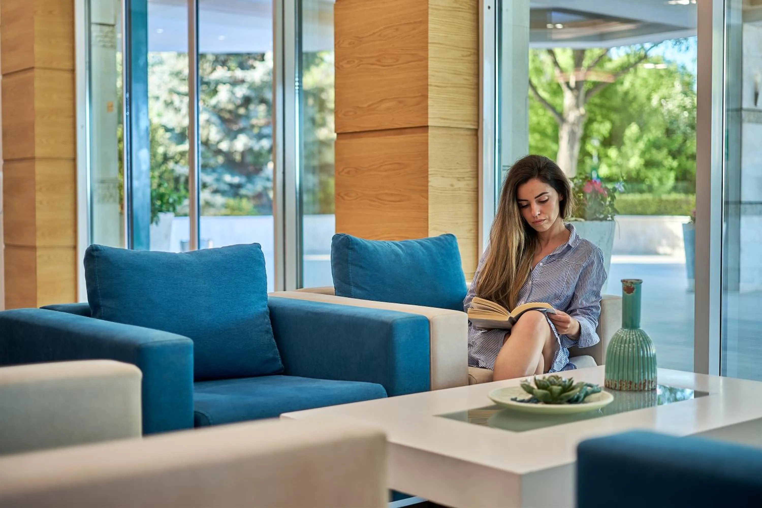 Lobby or reception in Bilyana Beach Hotel- Adults only