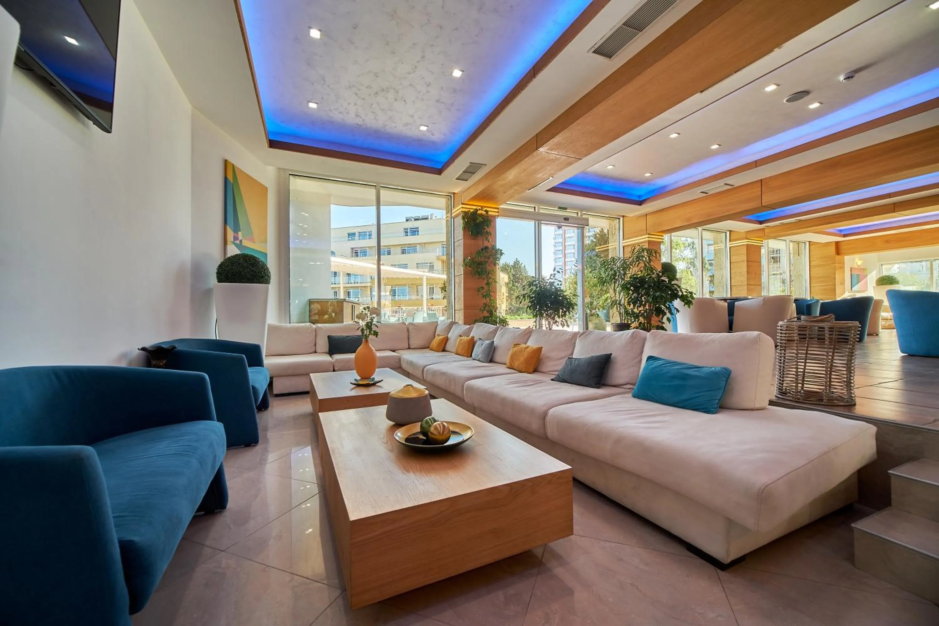 Lobby or reception in Bilyana Beach Hotel- Adults only
