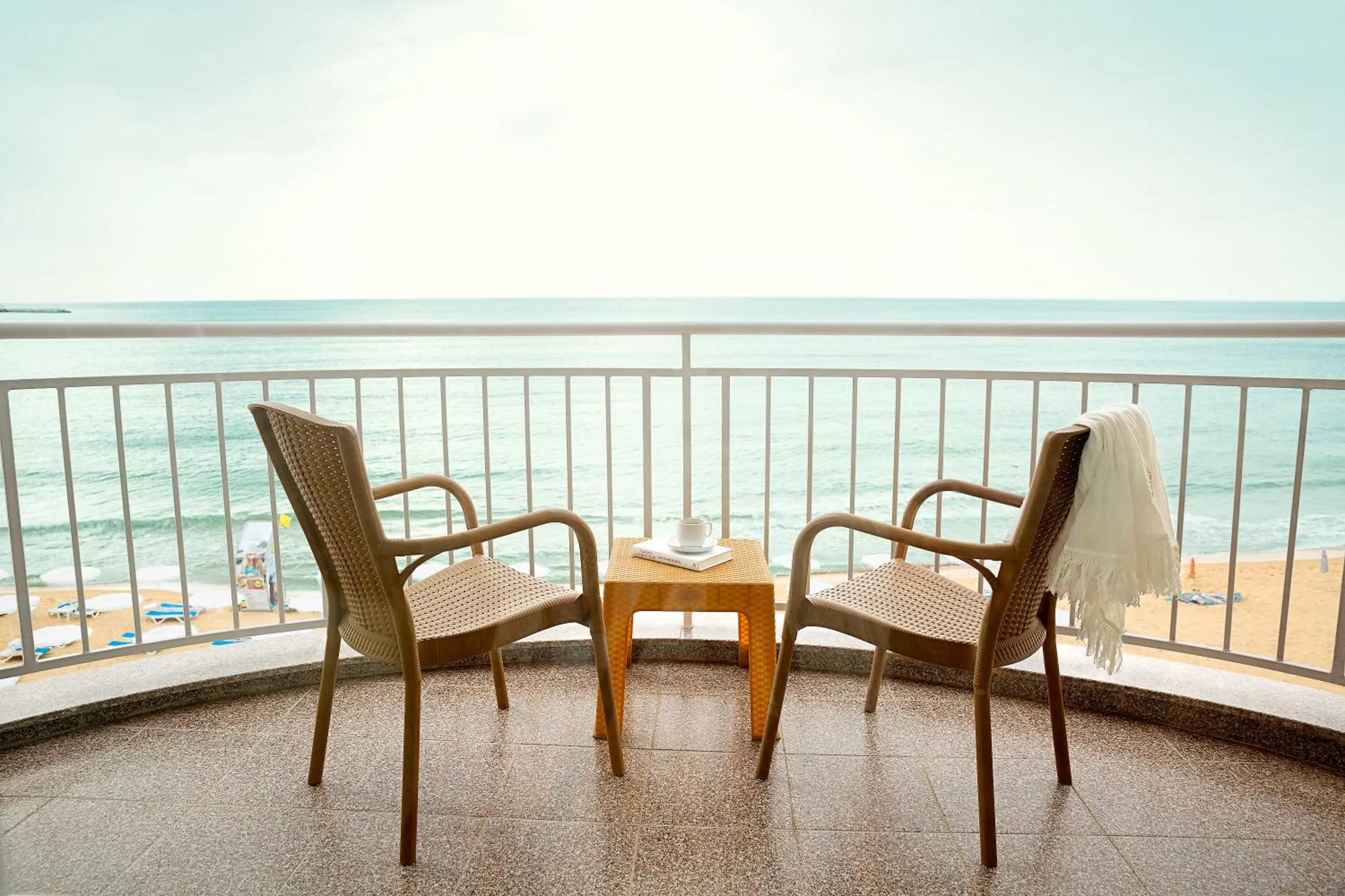 Balcony/Terrace in Bilyana Beach Hotel- Adults only