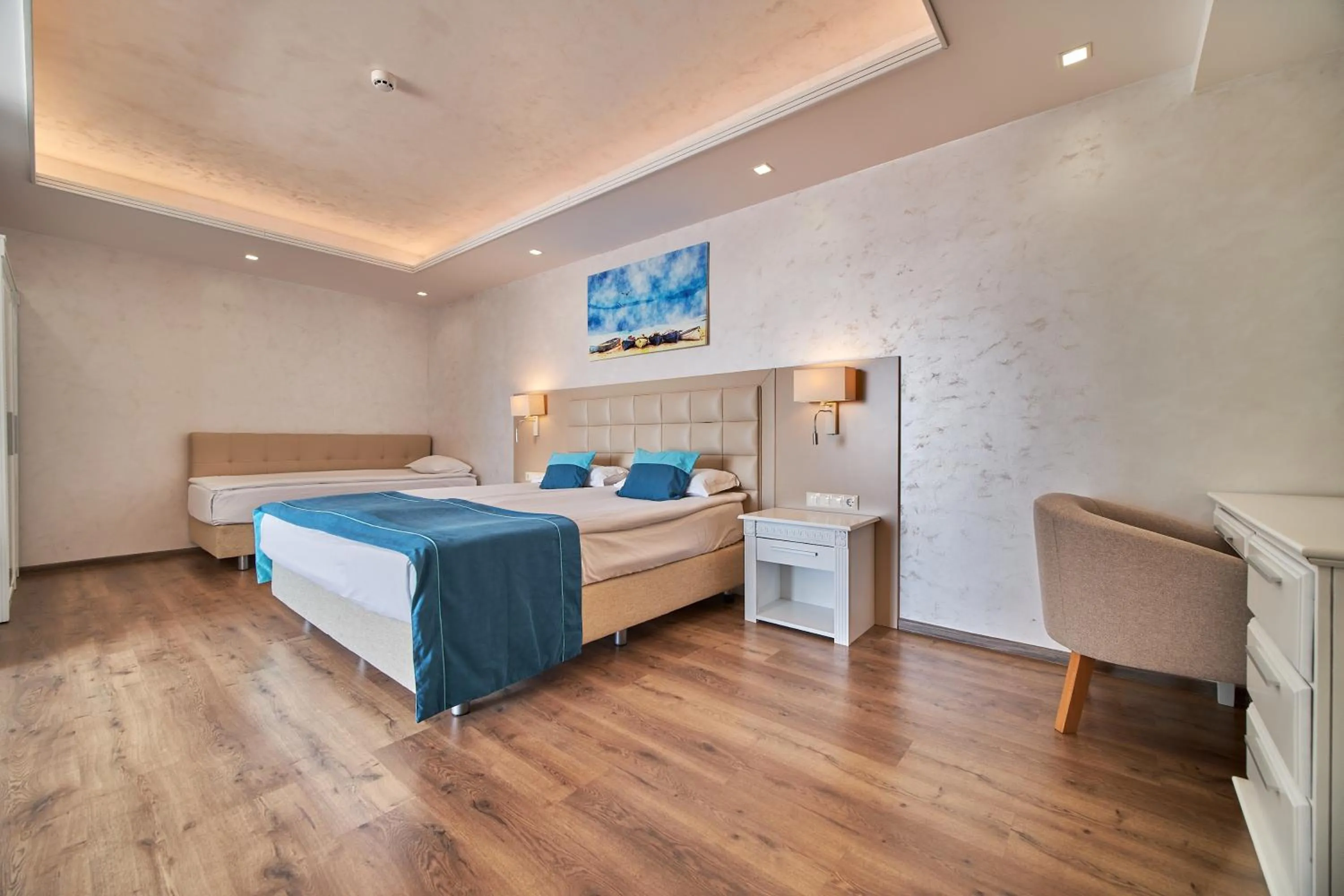 Bedroom, Bed in Bilyana Beach Hotel- Adults only