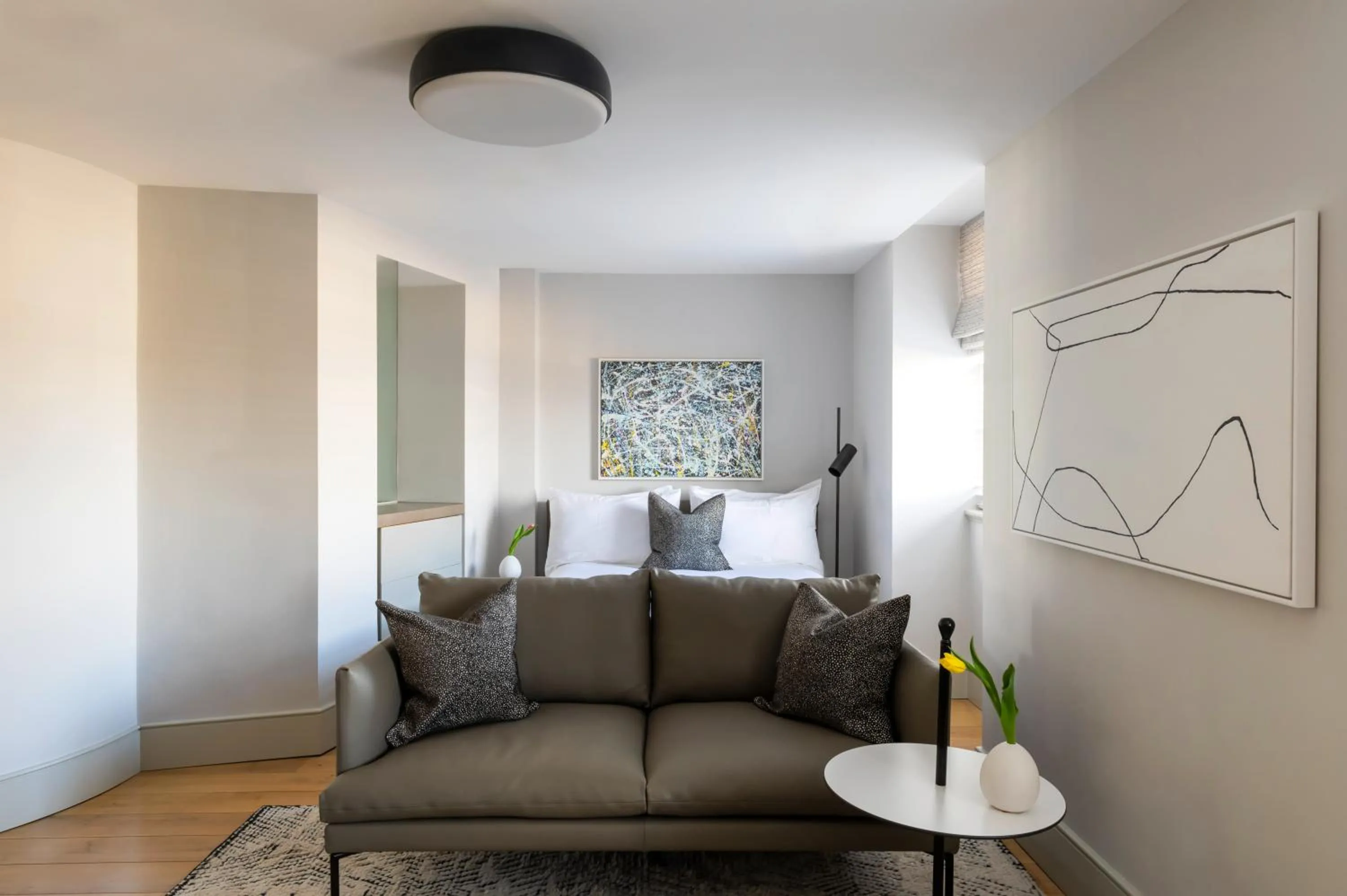 Seating area in AKA Marylebone