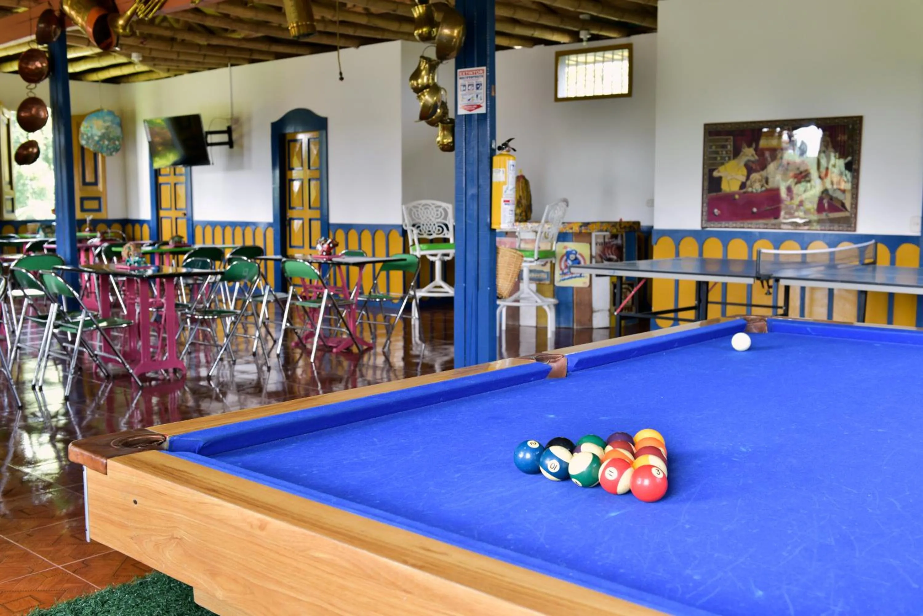 Billiard in Finca Hotel Los Girasoles