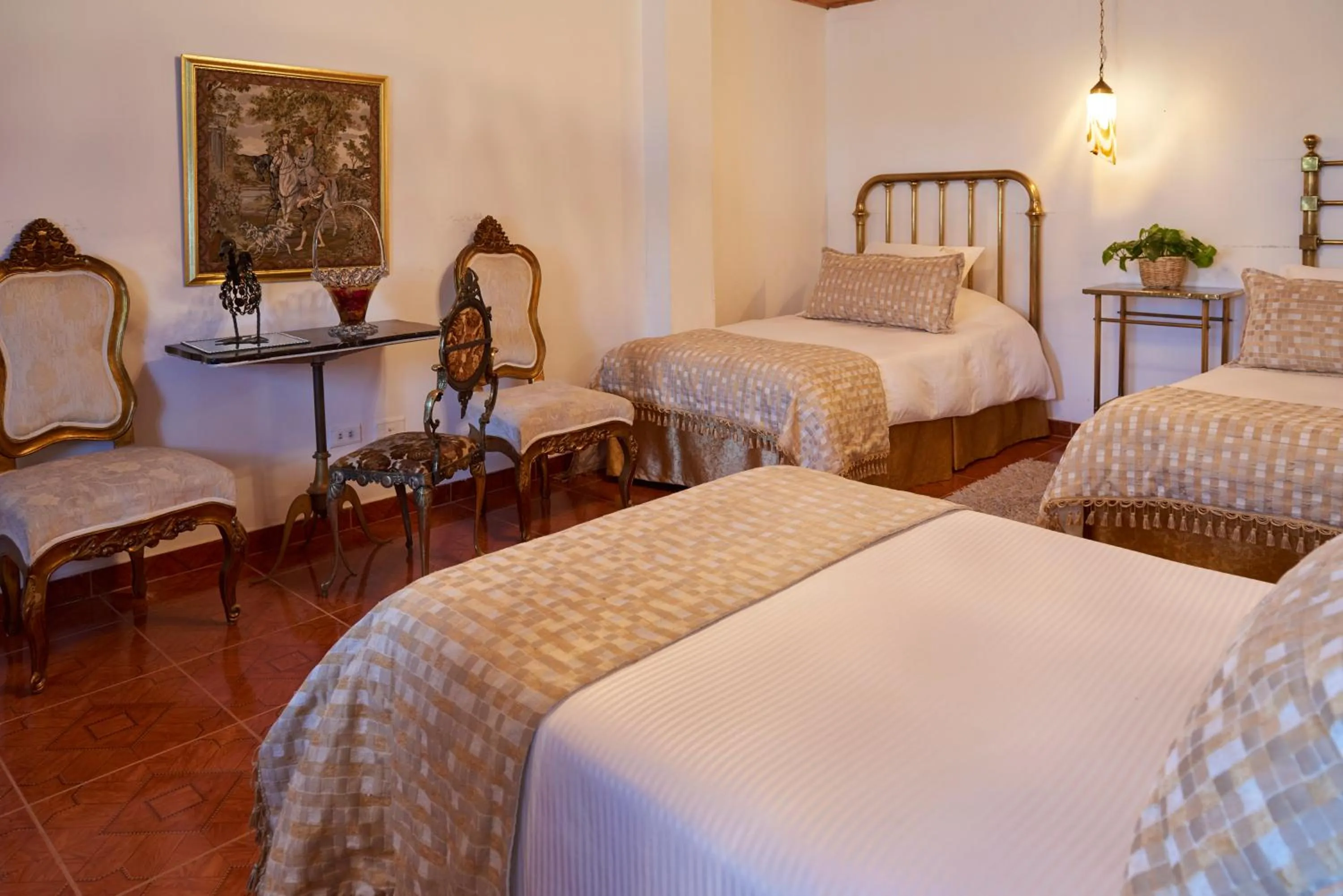 Bed in Finca Hotel Los Girasoles