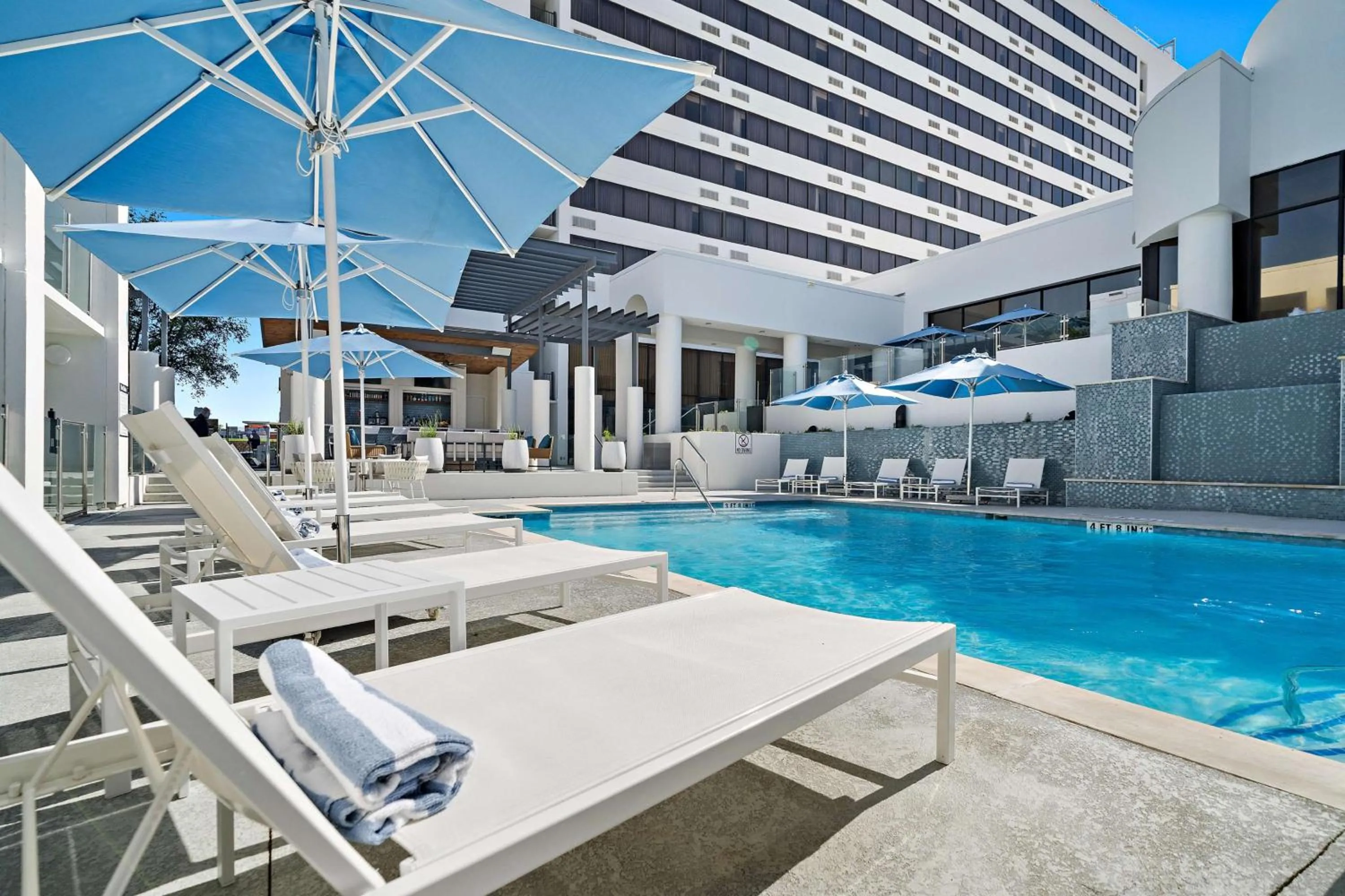 Pool view in Hilton College Station & Conference Center