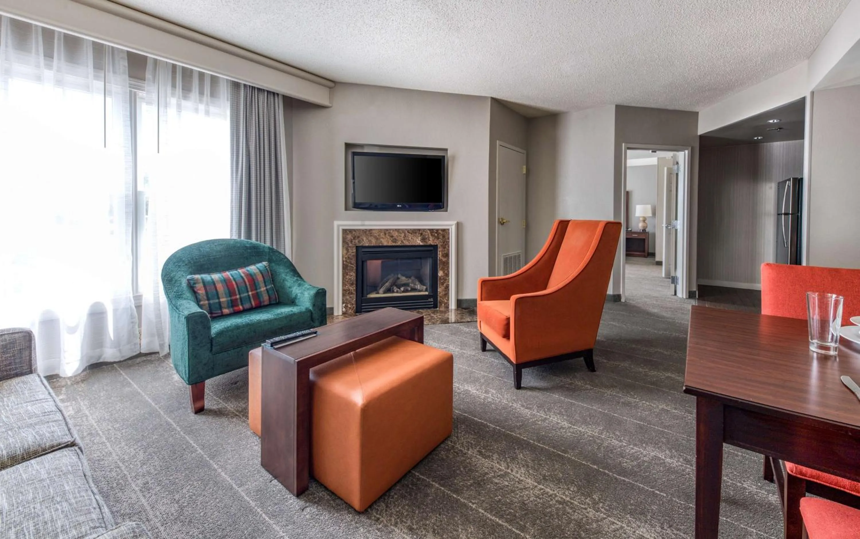 Living room in Homewood Suites by Hilton Olmsted Village