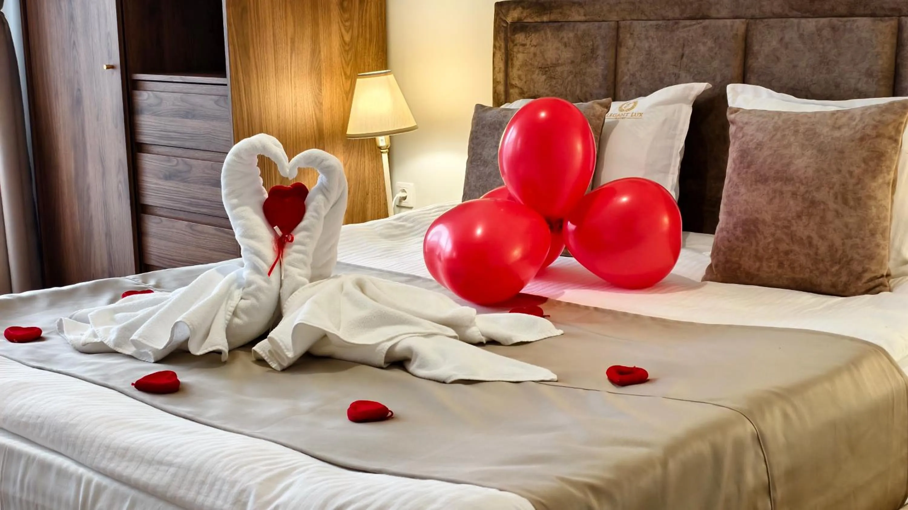 Bed in Elegant Lux Hotel