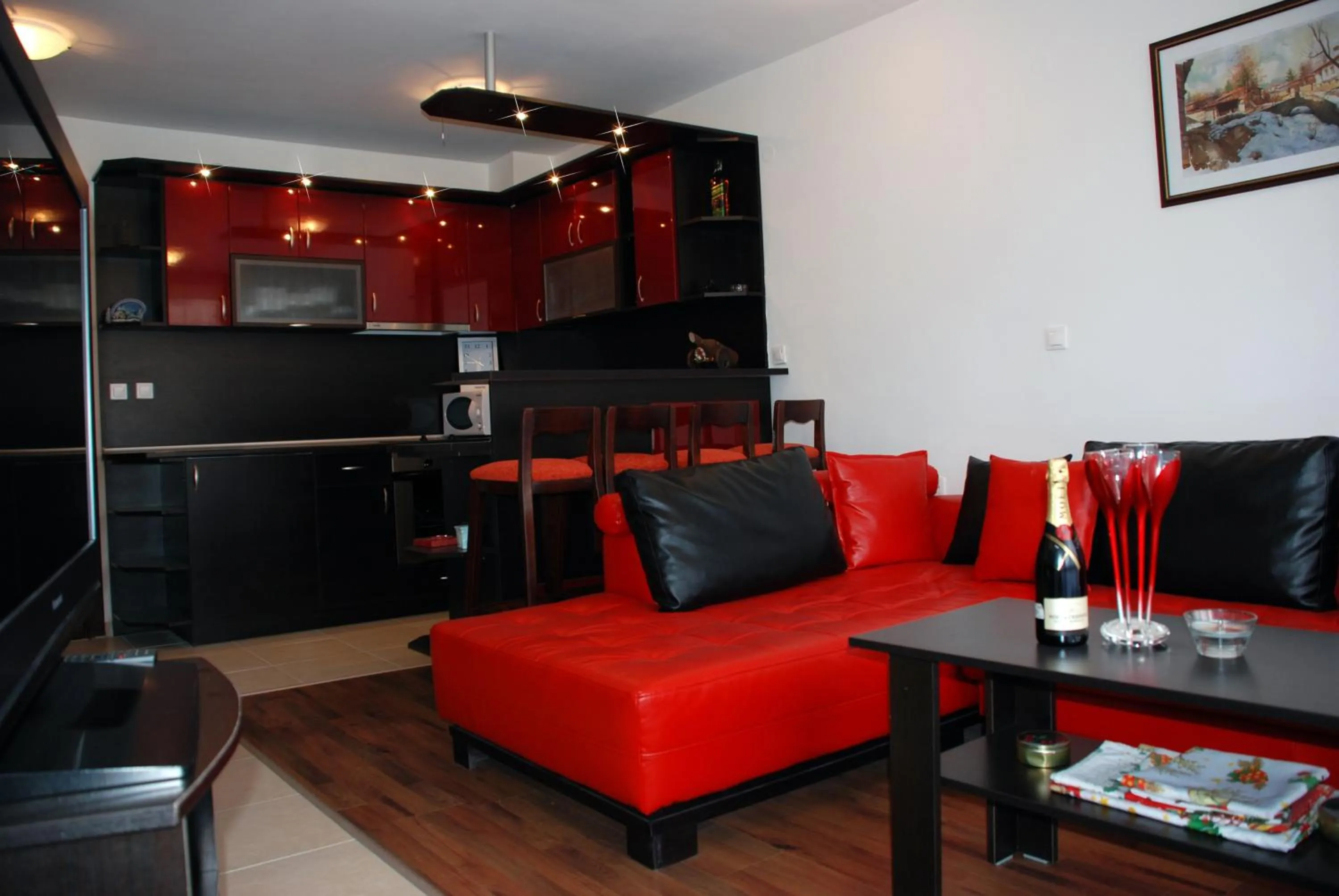 Kitchen or kitchenette in Elegant Lux Hotel