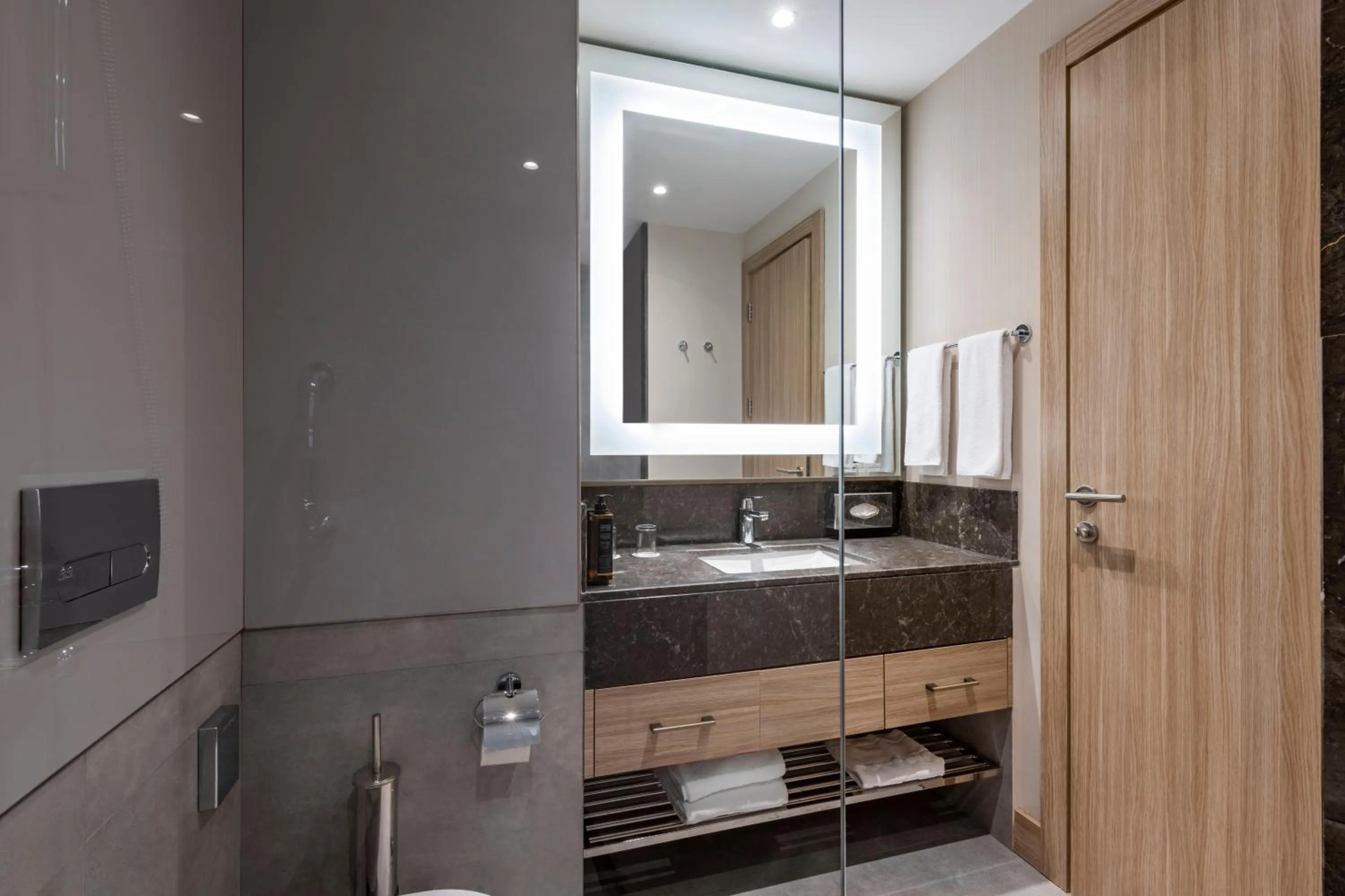 Bathroom, Kitchen/Kitchenette in Ramada Encore Tbilisi