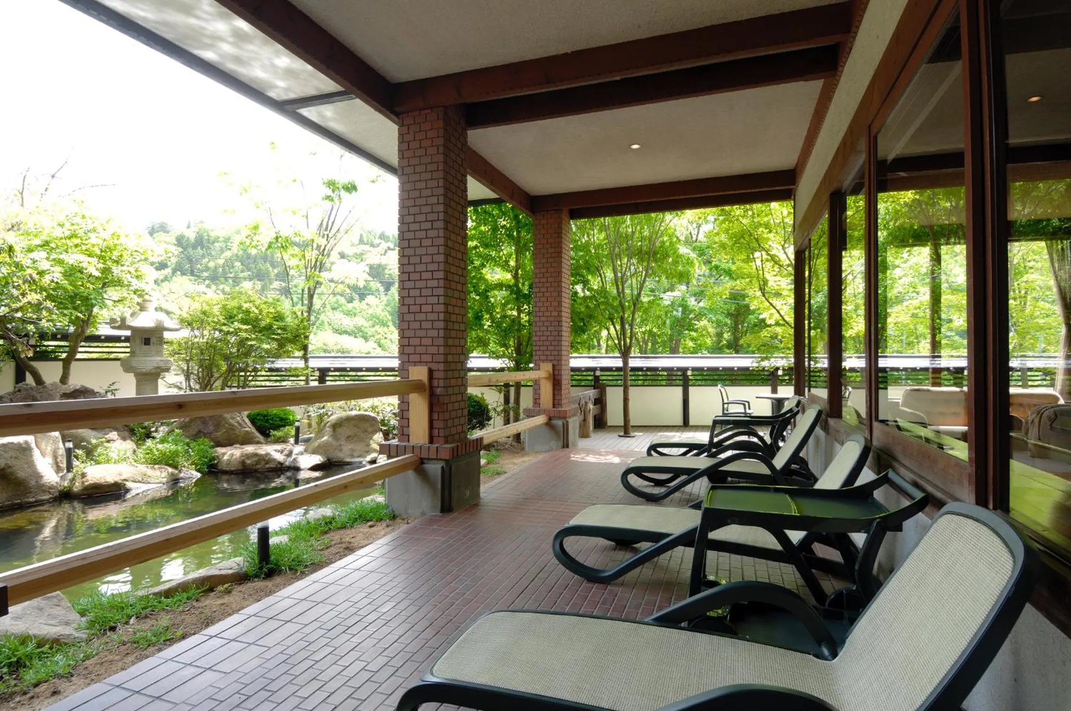 Balcony/Terrace in Hodakaso Yamano Hotel