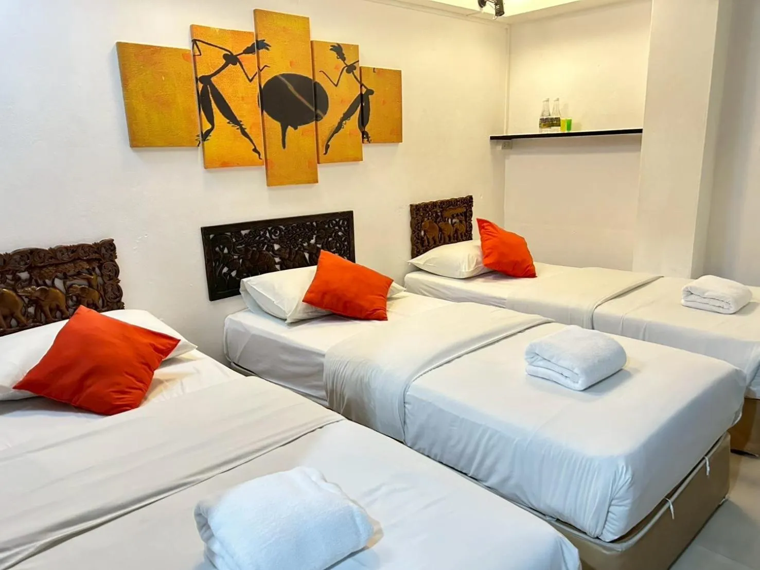 Bed in Khaosan Art Hotel