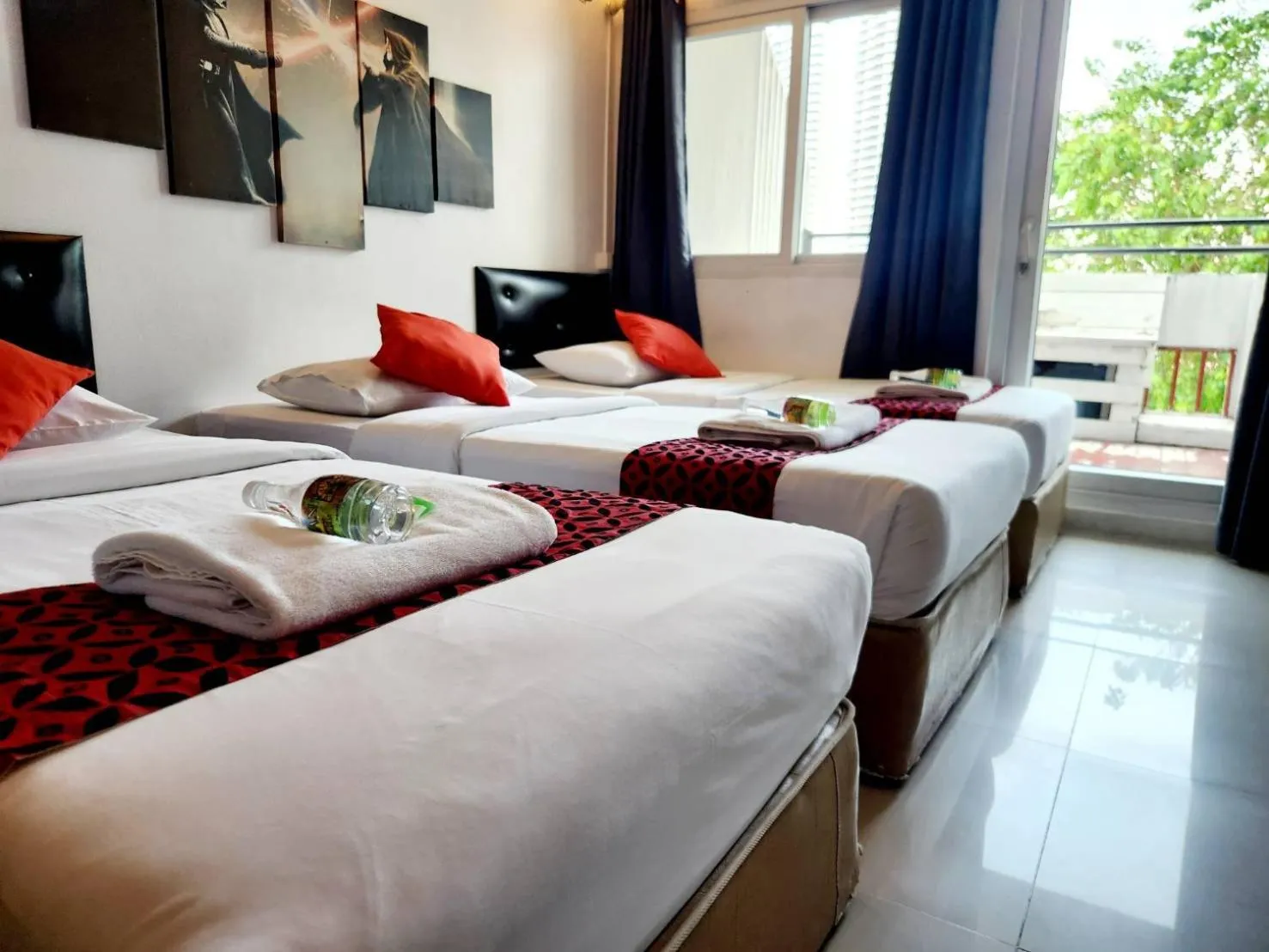 Bed in Khaosan Art Hotel
