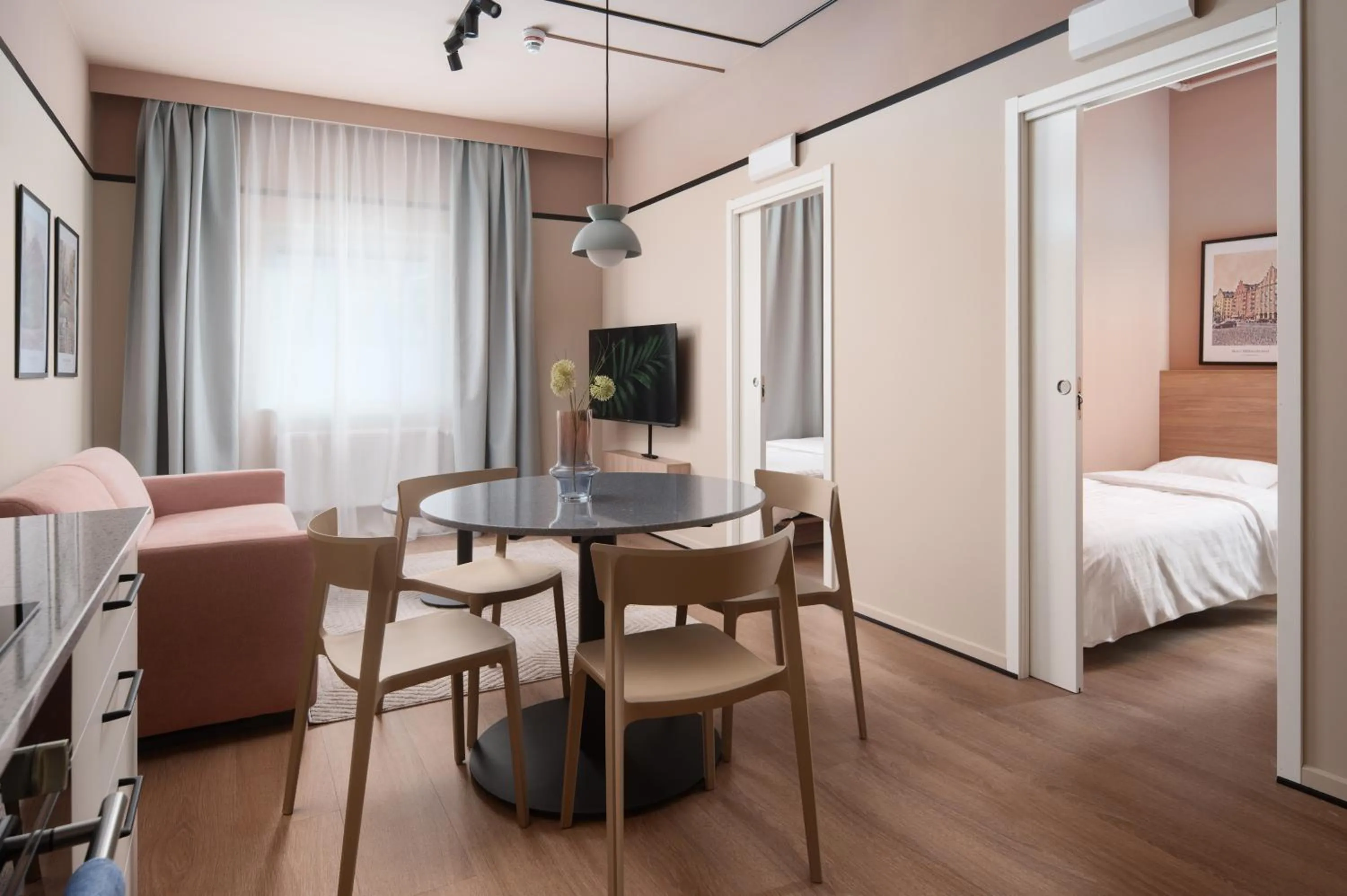 Bed in Sky Hotel Apartments, Stockholm