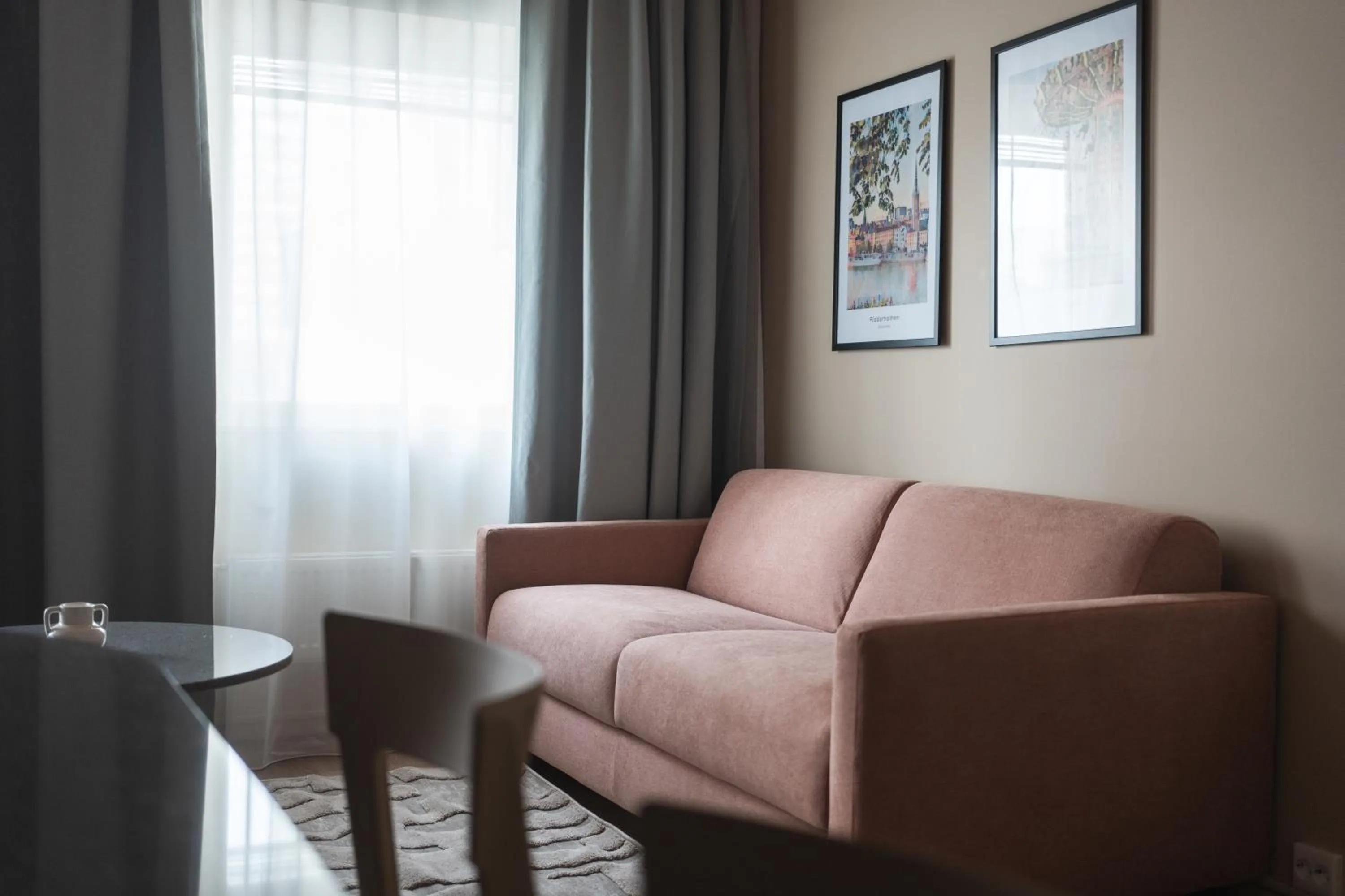 Living room in Sky Hotel Apartments, Stockholm