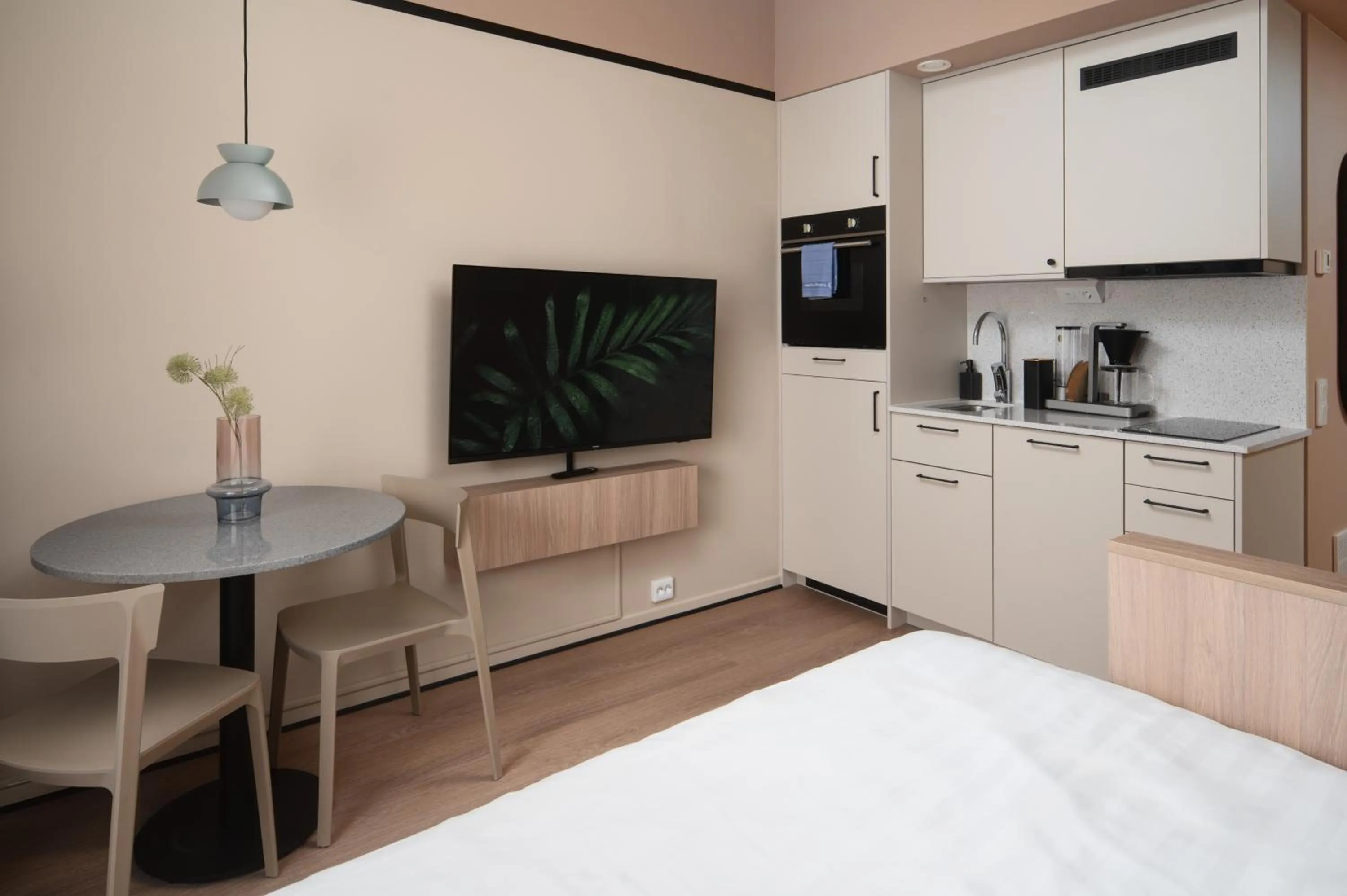 Bed in Sky Hotel Apartments, Stockholm