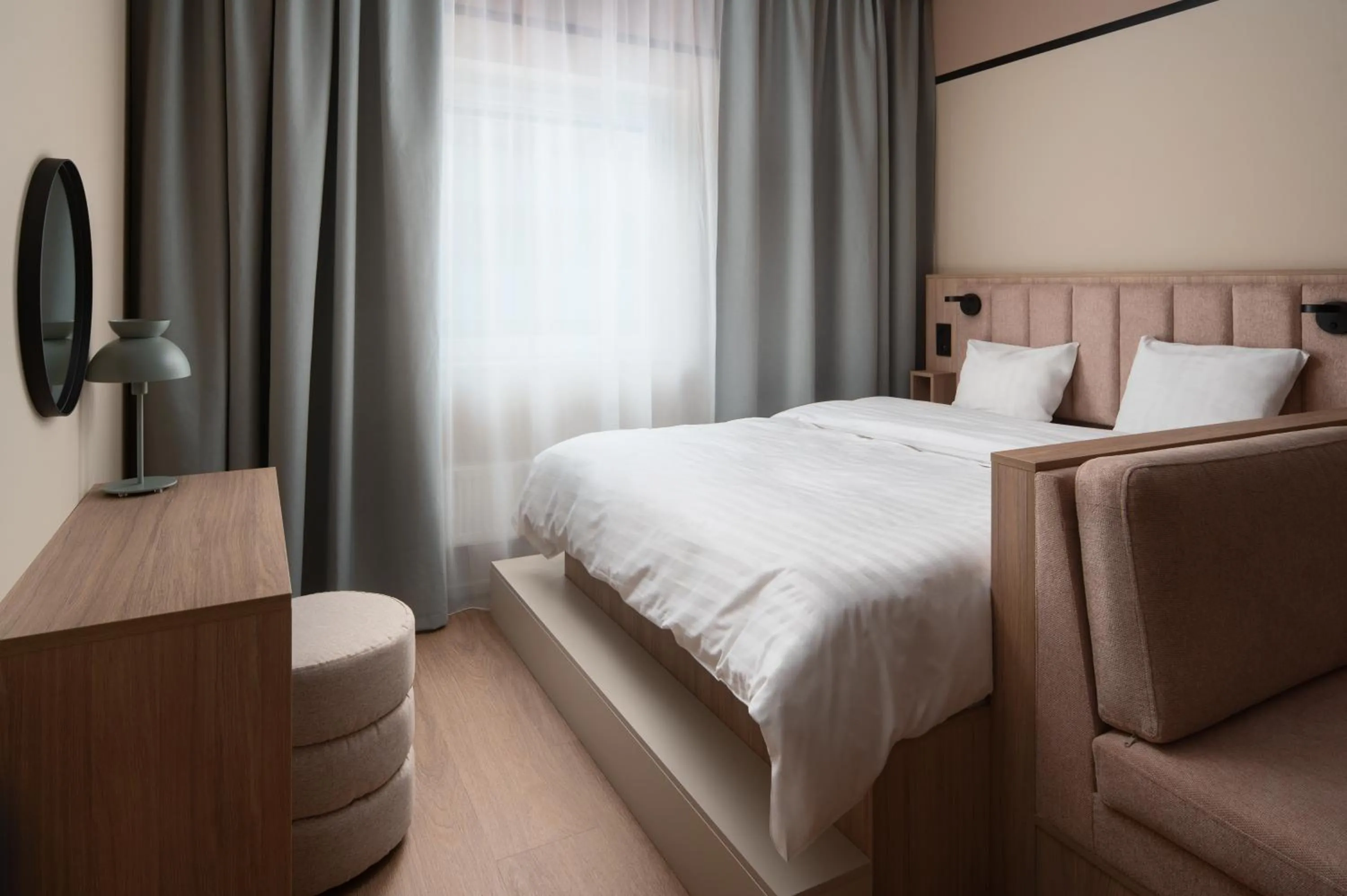 Bed in Sky Hotel Apartments, Stockholm