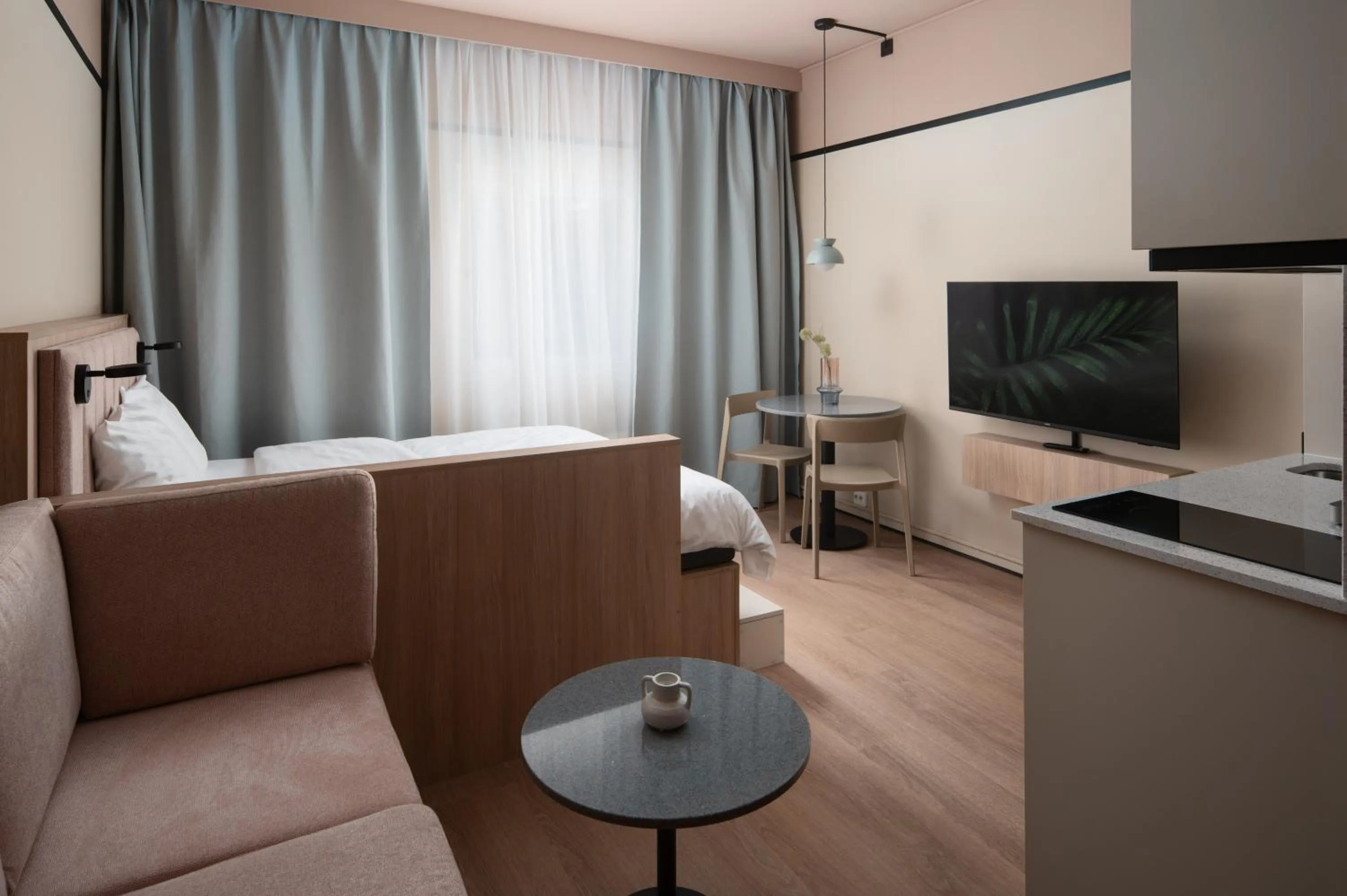 Bed in Sky Hotel Apartments, Stockholm