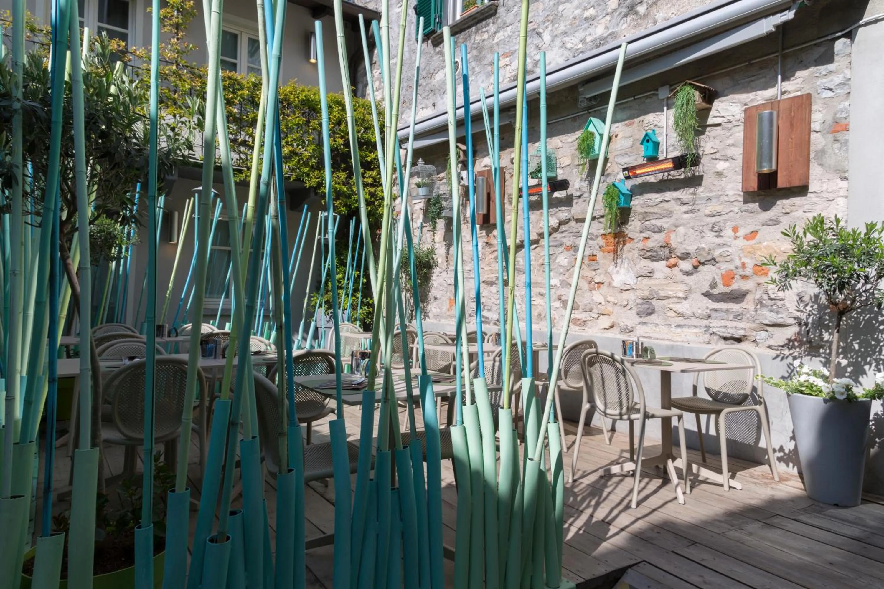 Inner courtyard view in Avenue Boutique Hotel
