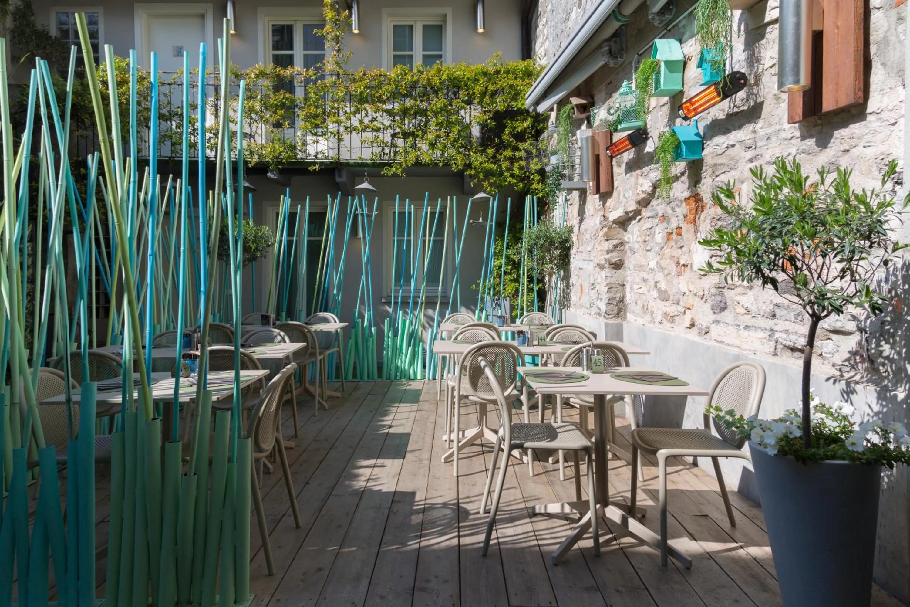 Inner courtyard view in Avenue Boutique Hotel