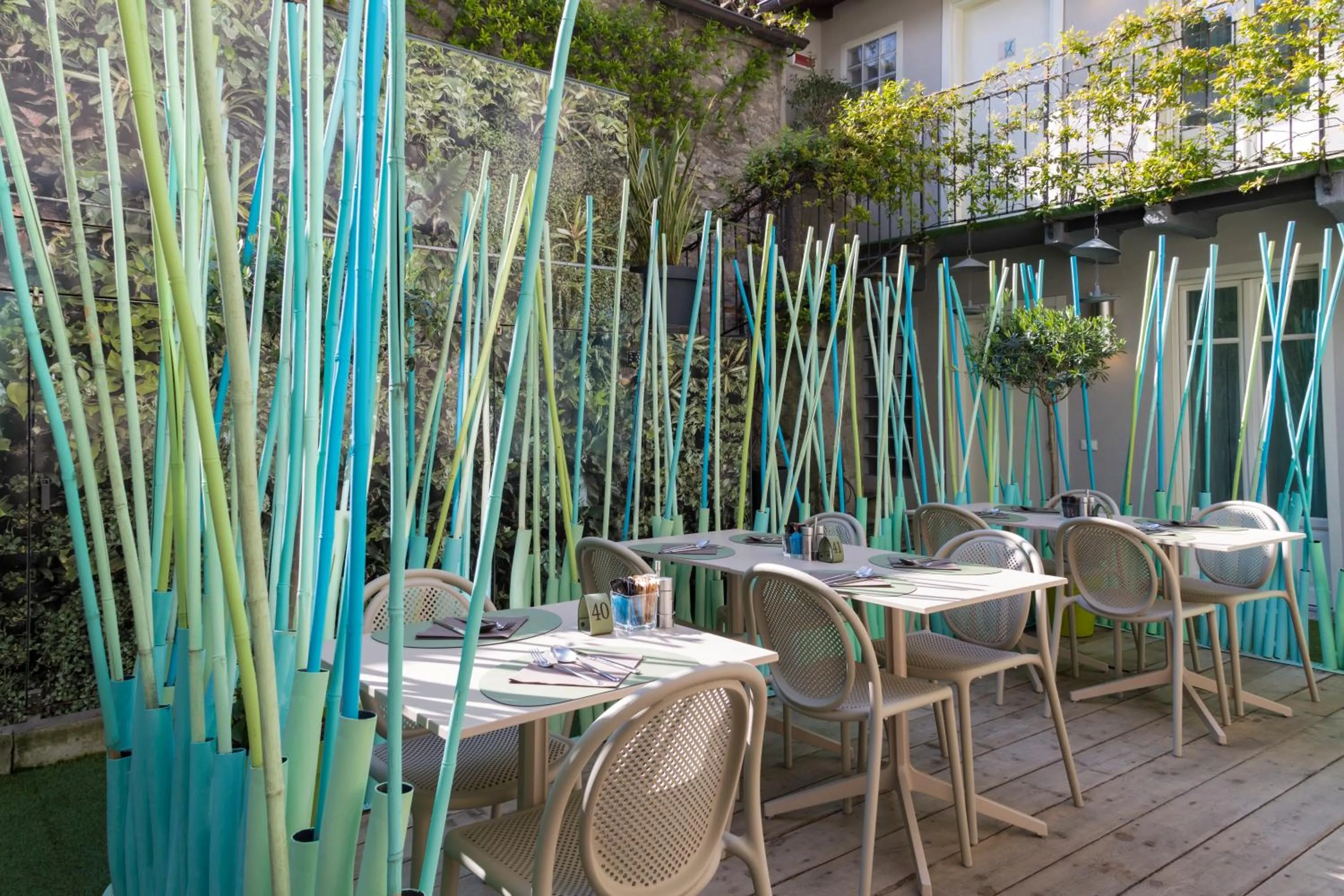 Inner courtyard view in Avenue Boutique Hotel