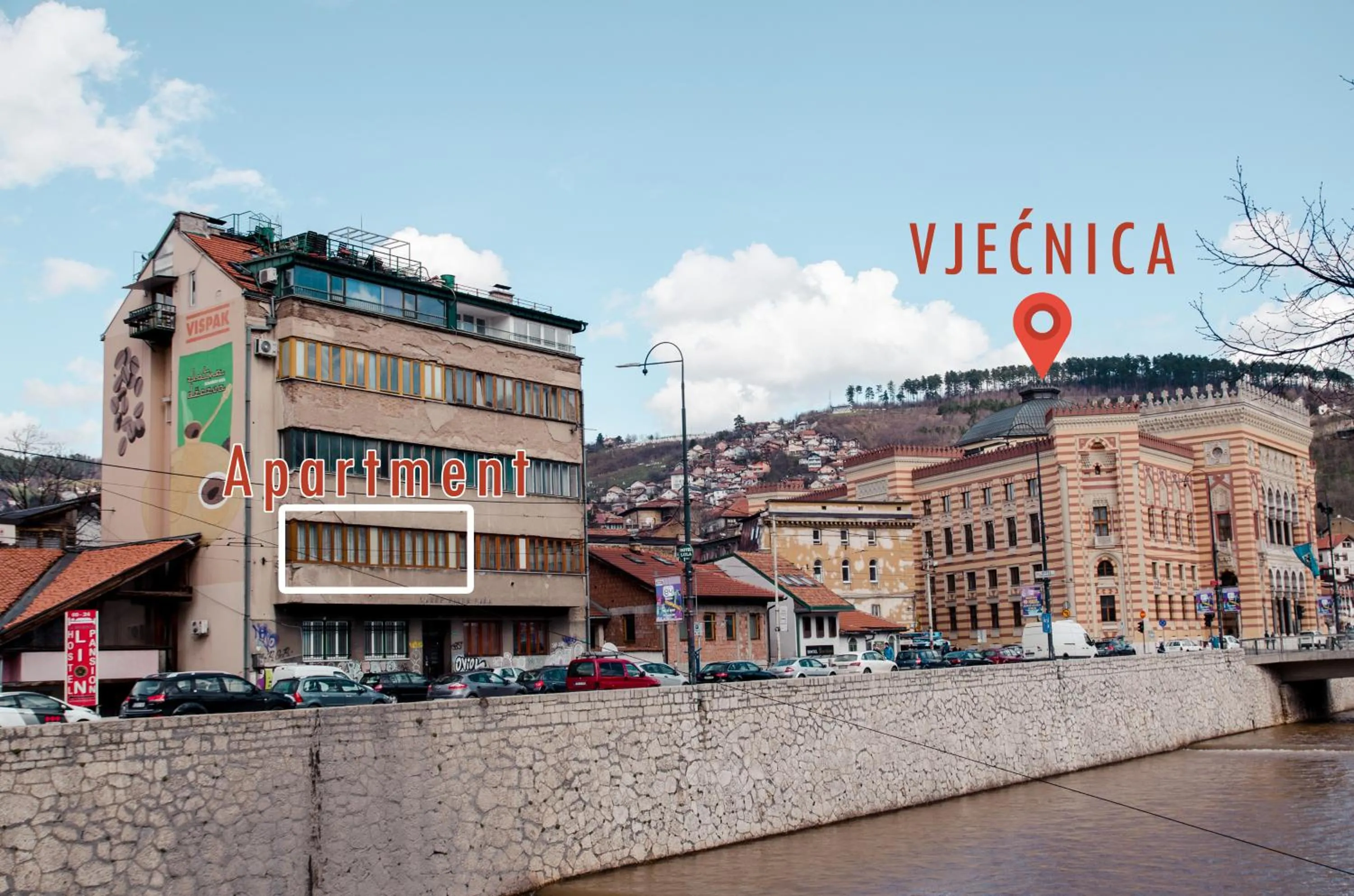 Property building in Apartment Roma at Bascarsija