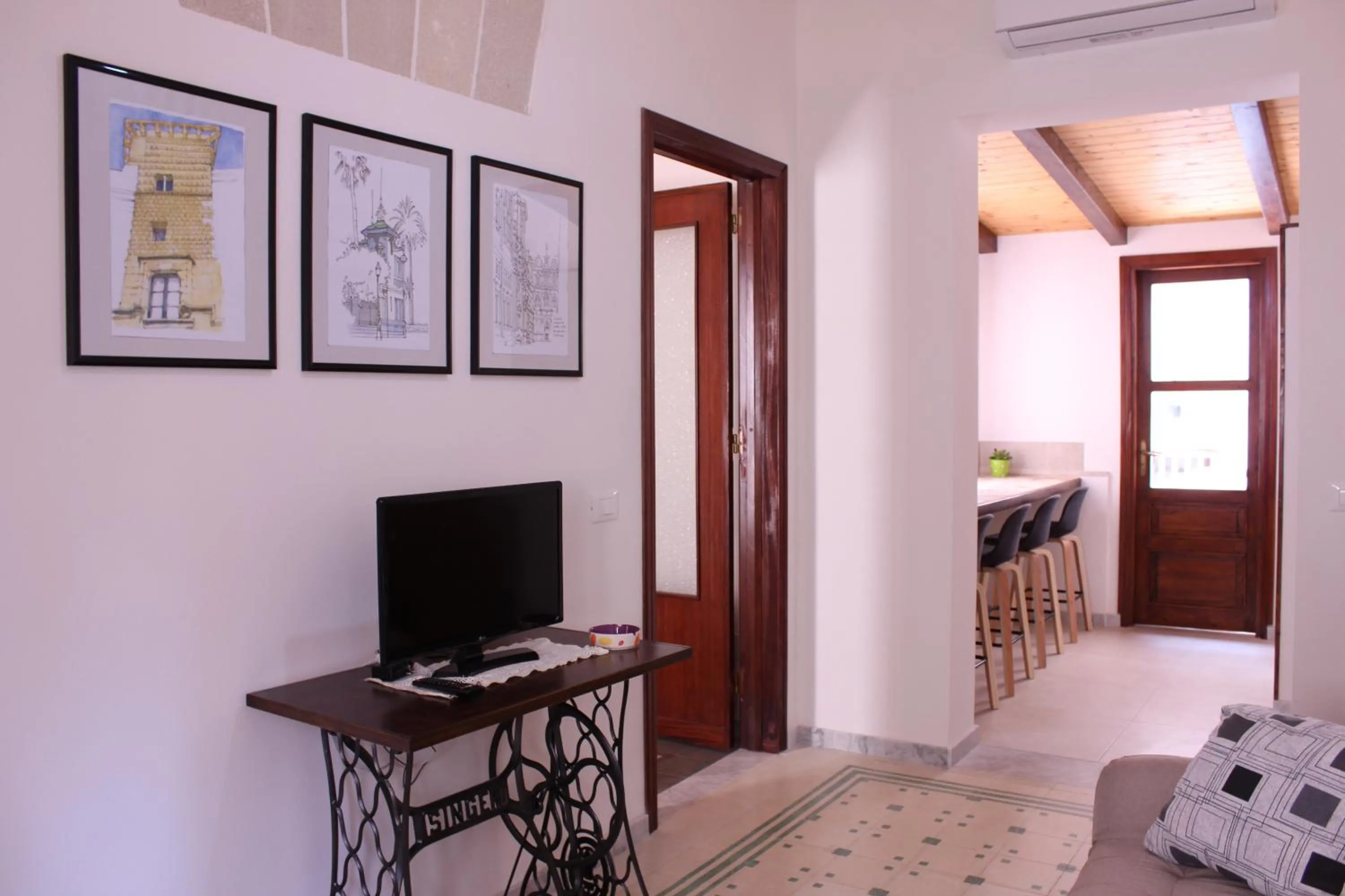 Living room, Bed in Apartment Trapani's heart