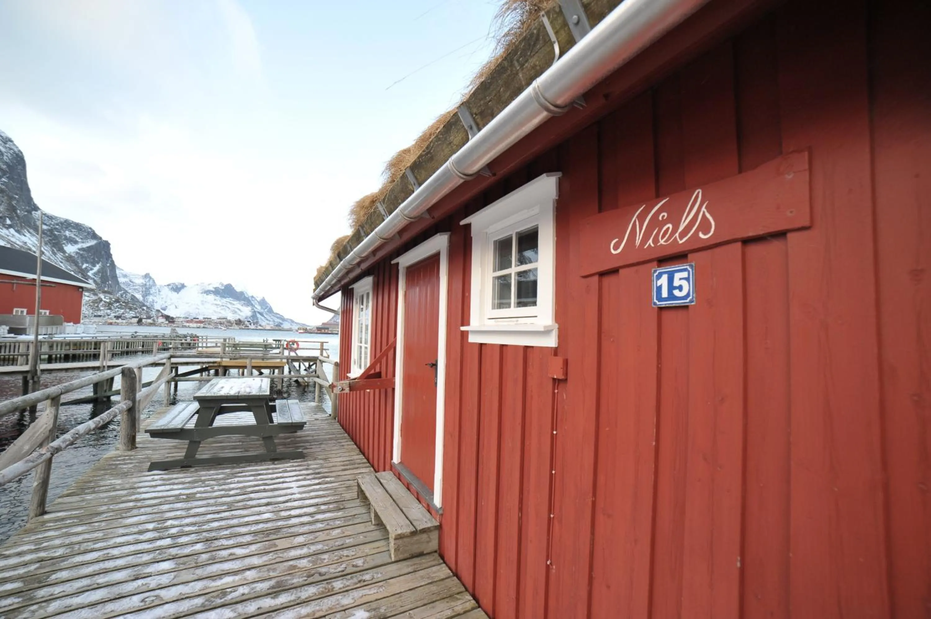 Facade/entrance in Reine Rorbuer - by Classic Norway Hotels