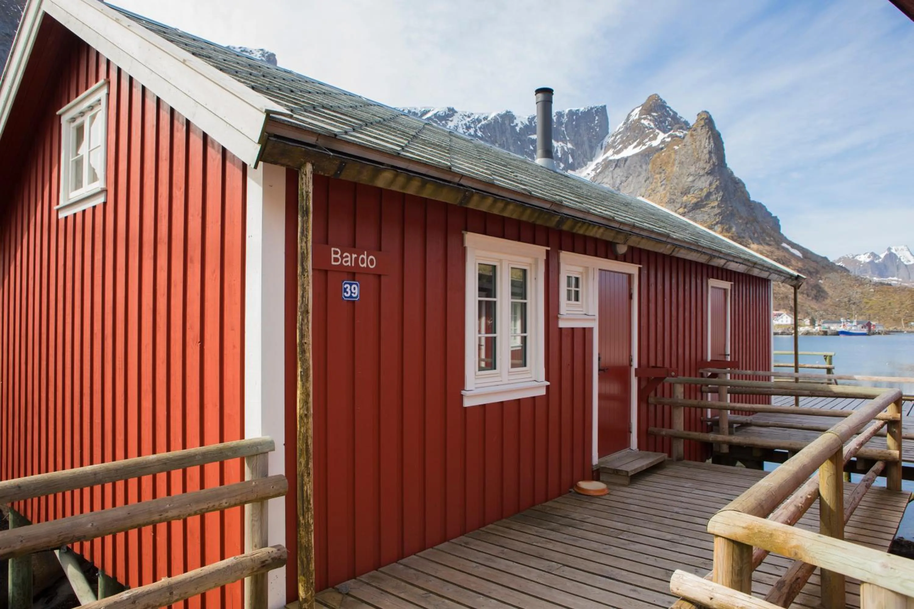 Facade/entrance in Reine Rorbuer - by Classic Norway Hotels