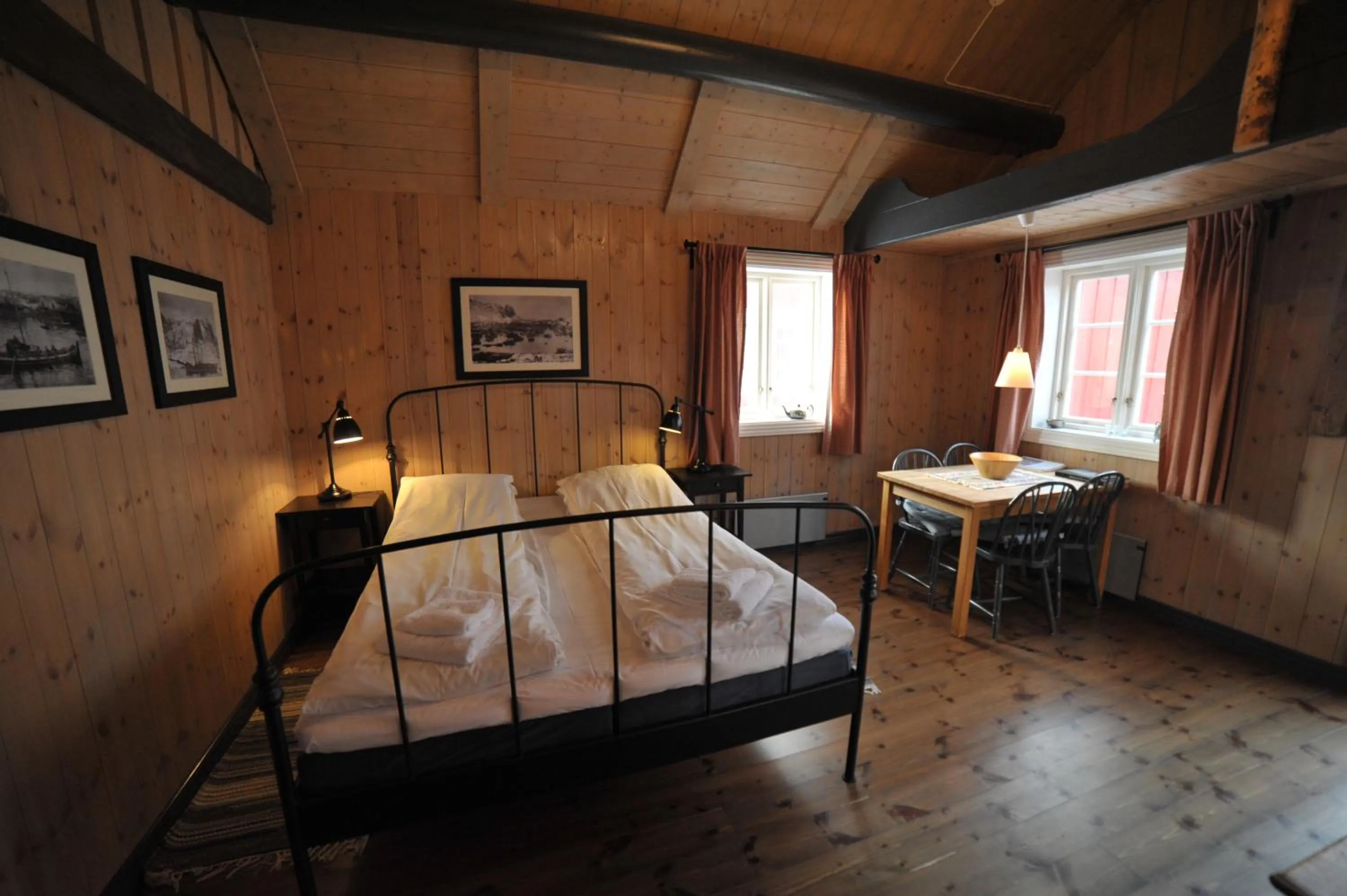 Bedroom, Bed in Reine Rorbuer - by Classic Norway Hotels