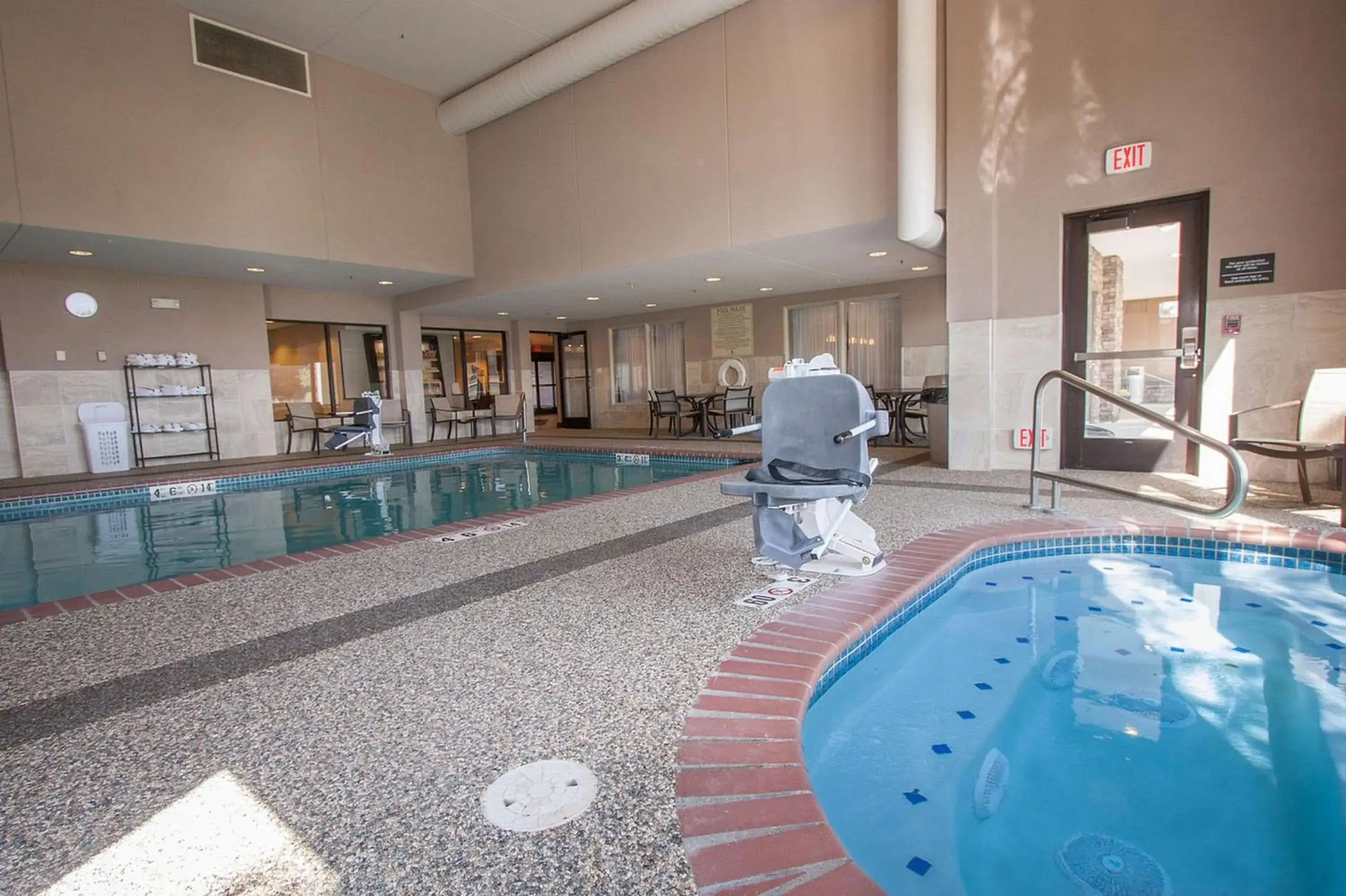 Pool view in Hampton Inn - Great Falls Pool view in Hampton Inn - Great Falls