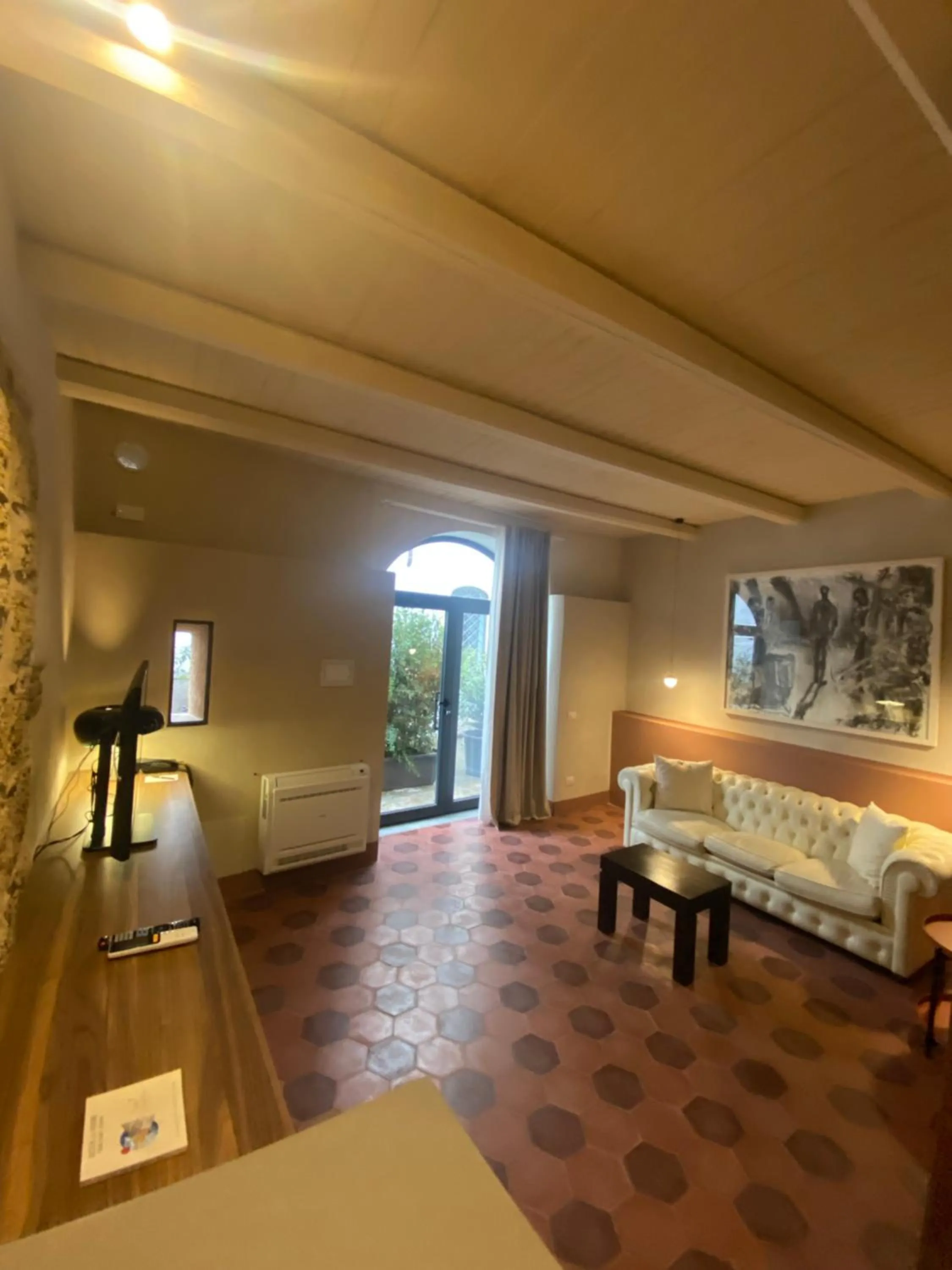 Living room, Bed in Palazzo Brunaccini Boutique Hotel