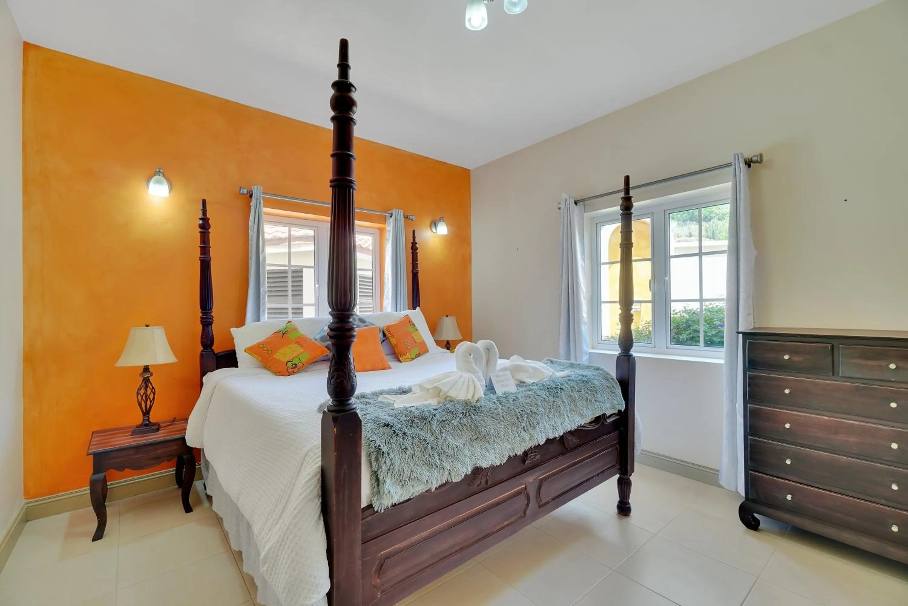 Bed in Mandela Court Suites Grenada