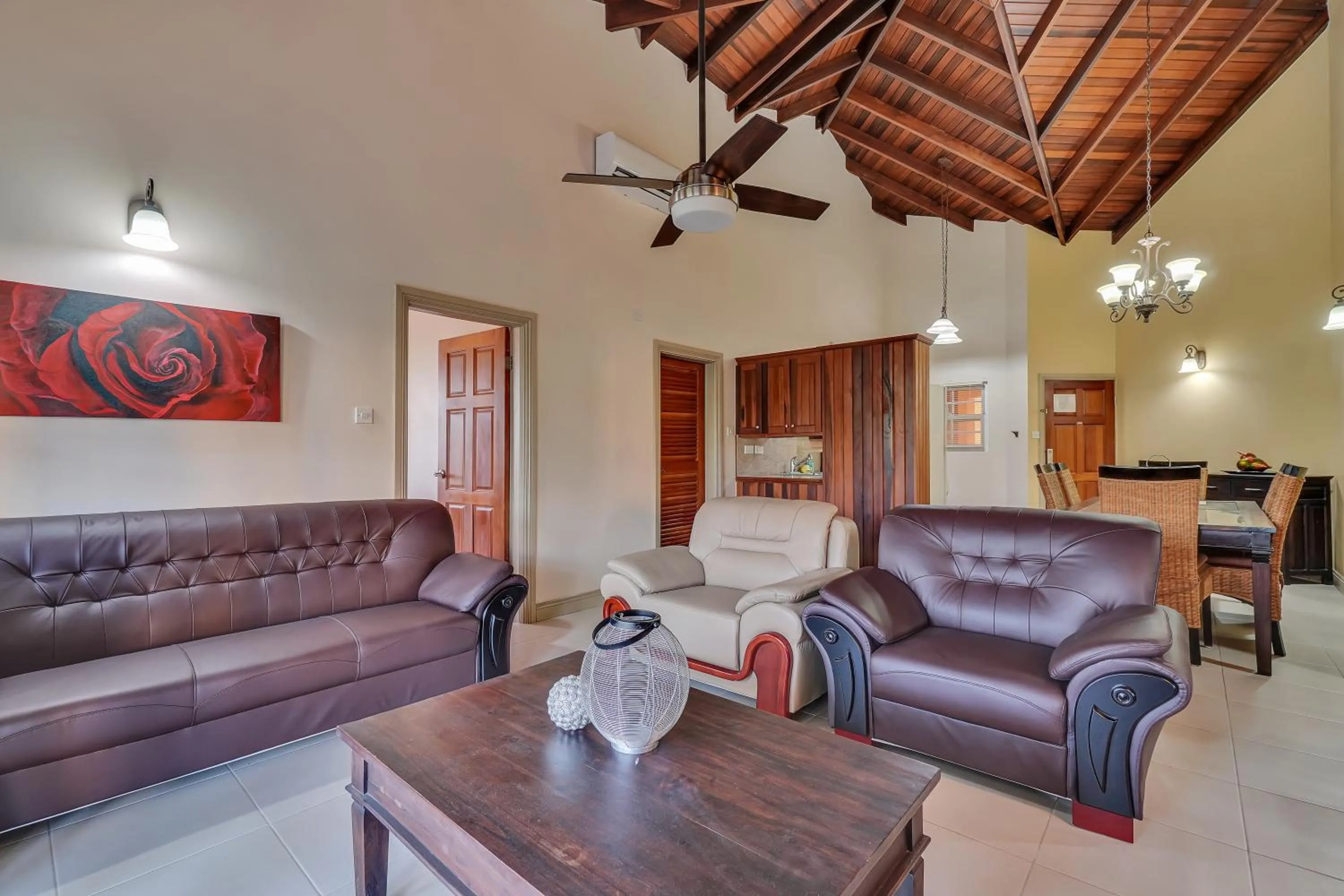 Living room in Mandela Court Suites Grenada