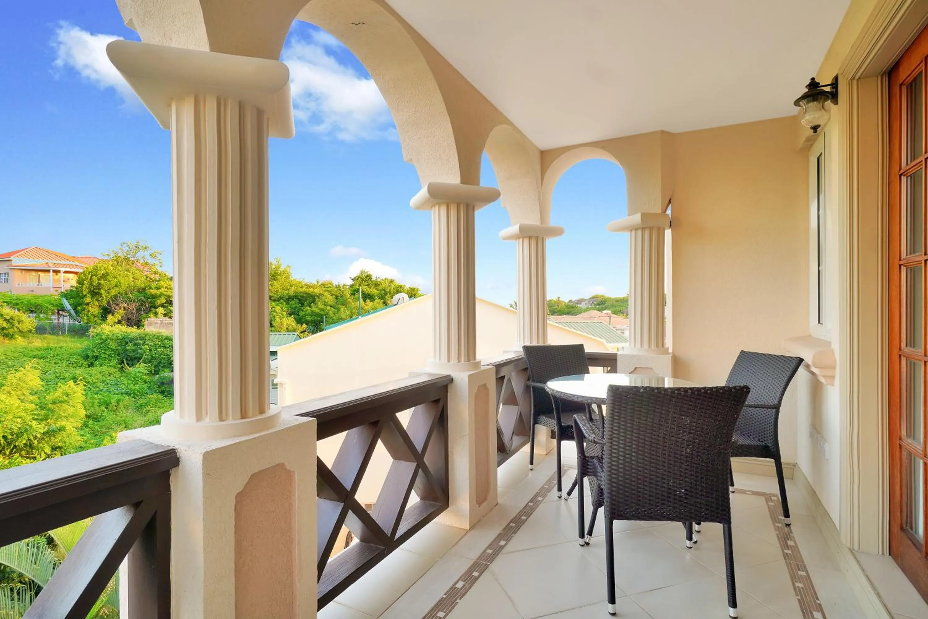 Patio in Mandela Court Suites Grenada