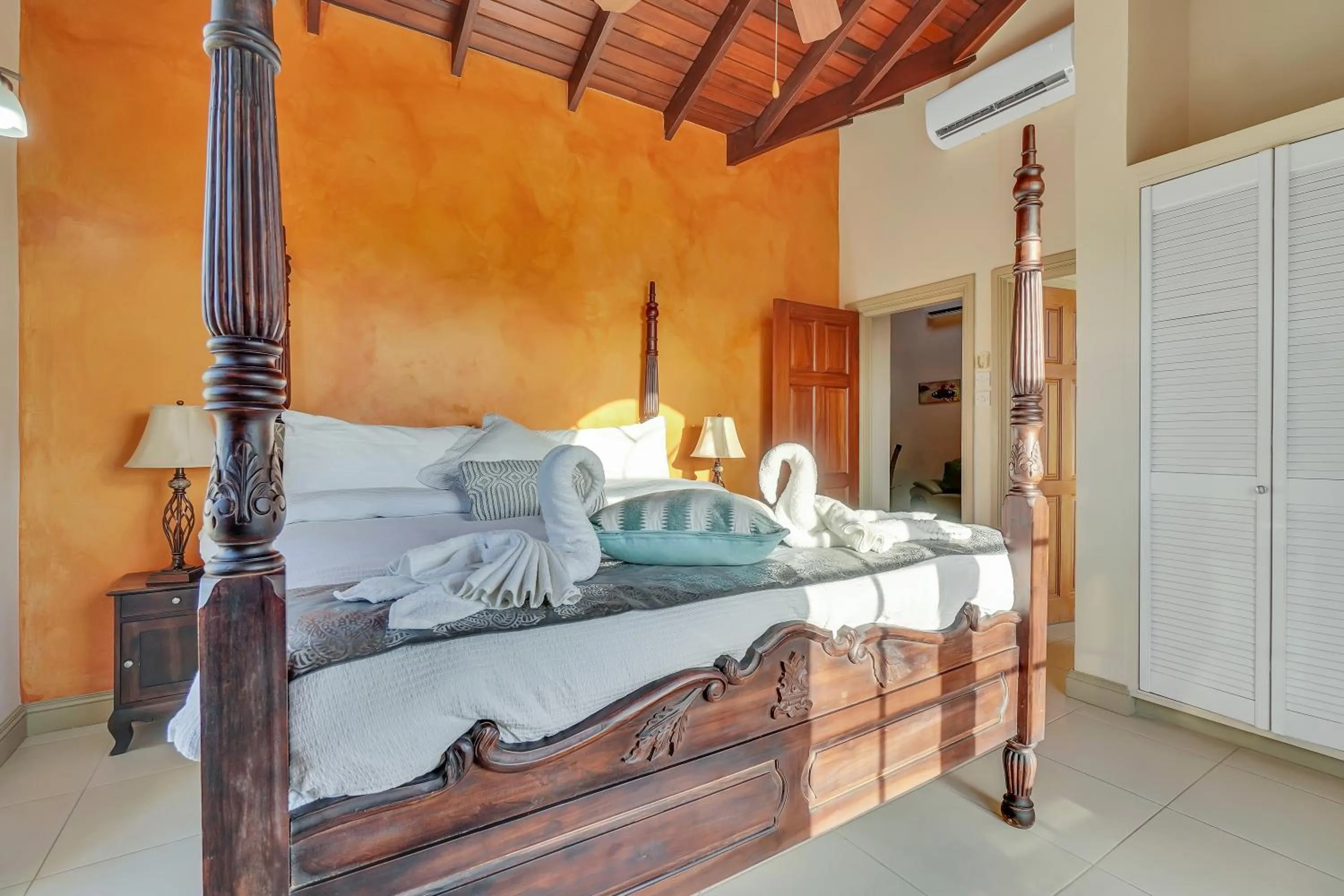 Bed in Mandela Court Suites Grenada